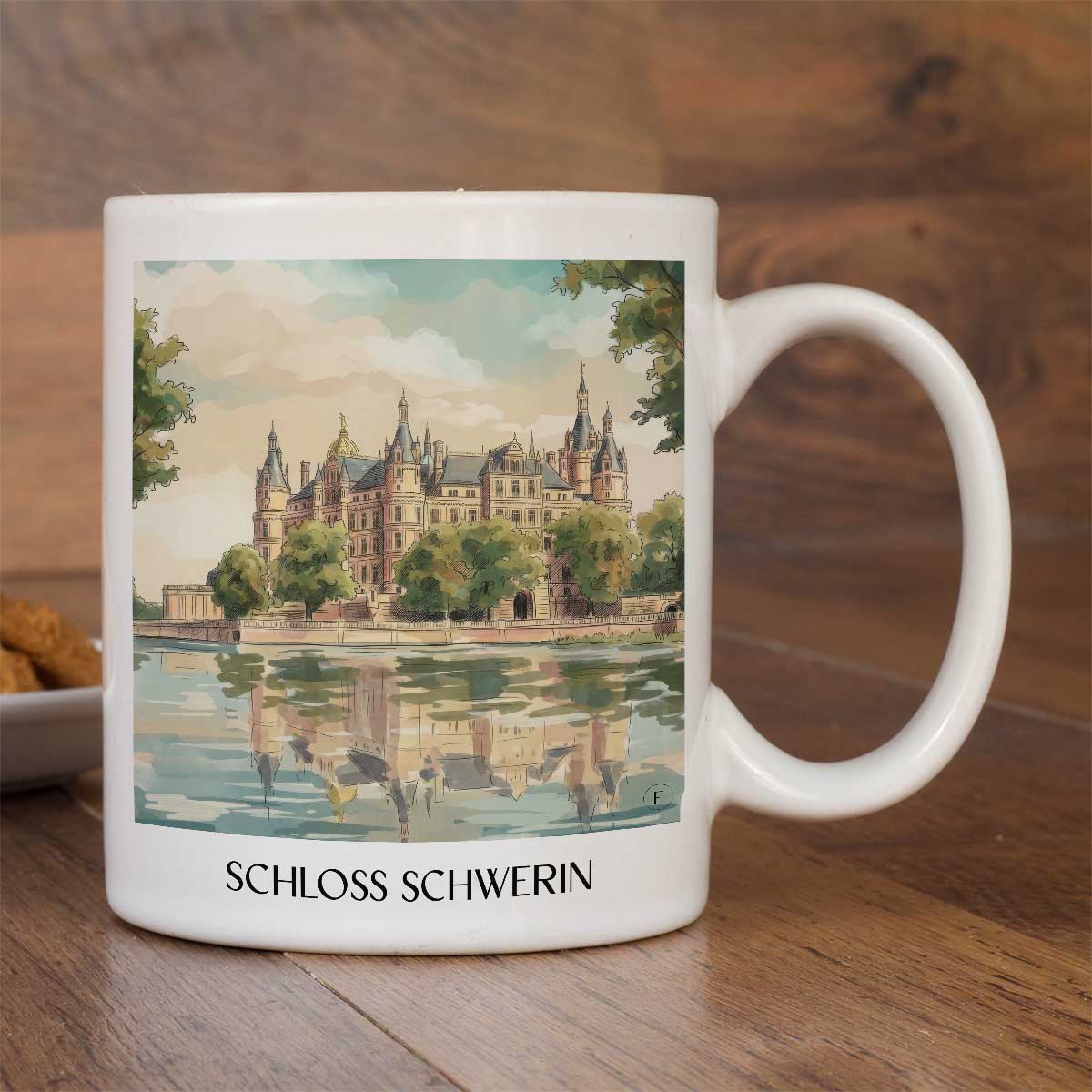schloss-schwerin-mecklenburg-deutschland-kaffeebecher-aquarell