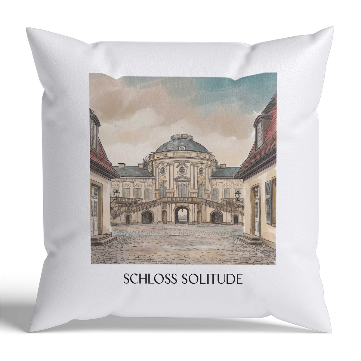 schloss-solitude-stuttgart-deutschland-kissenbezug-aquarell