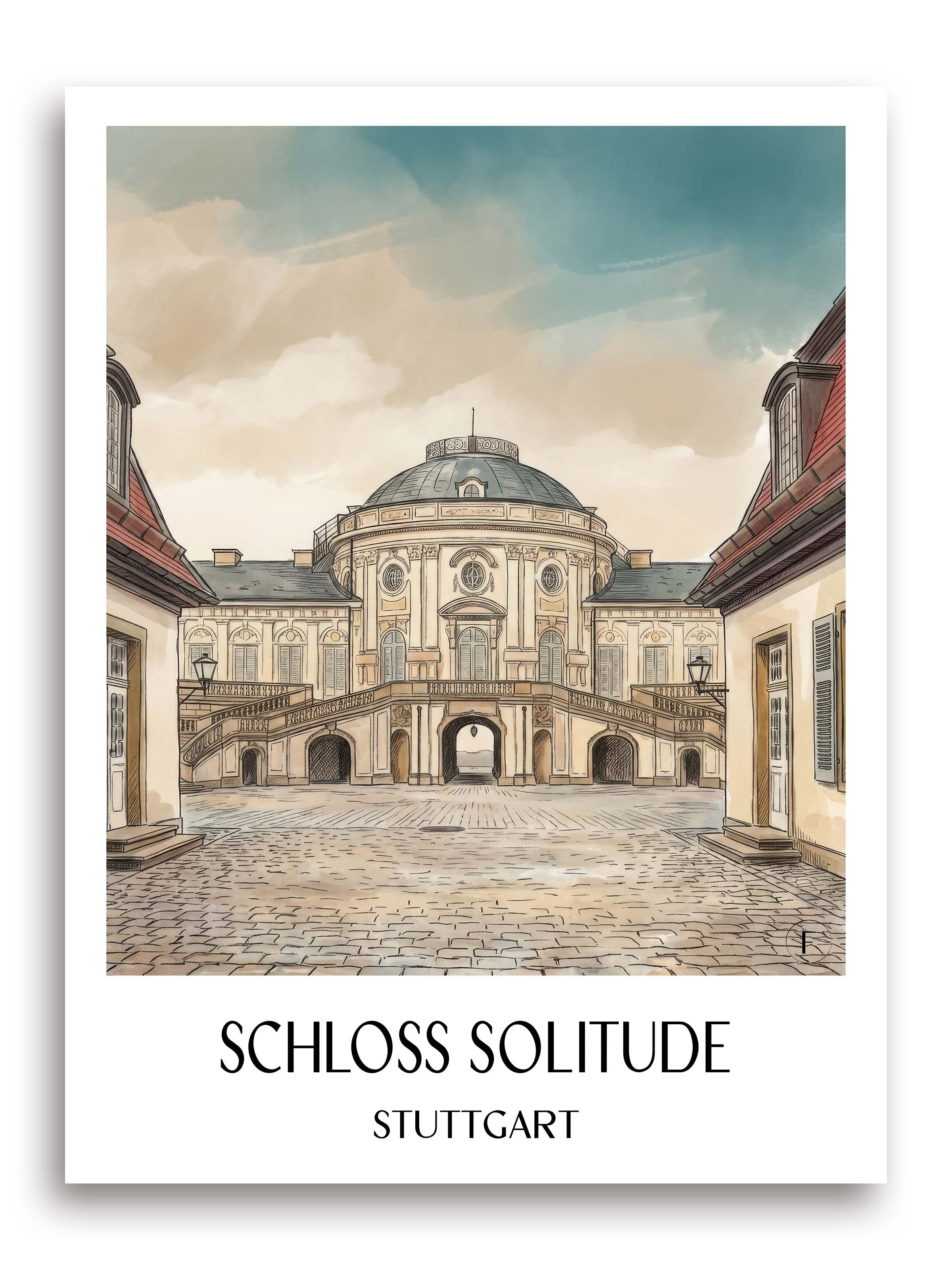 schloss-solitude-stuttgart-deutschland-poster-aquarell