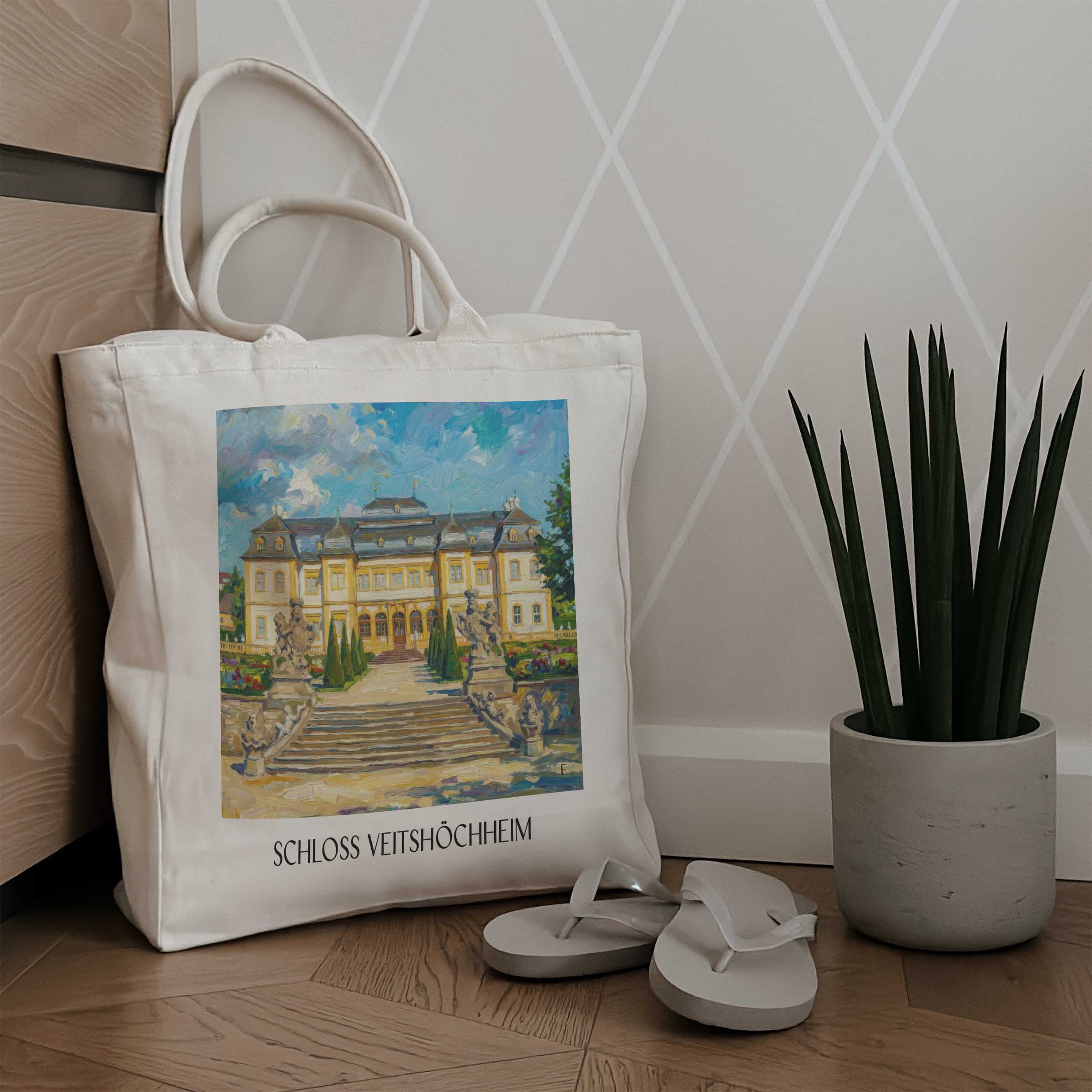schloss-veitshöchheim-würzburg-deutschland-einkaufstasche-oil-painting-oelgemaelde