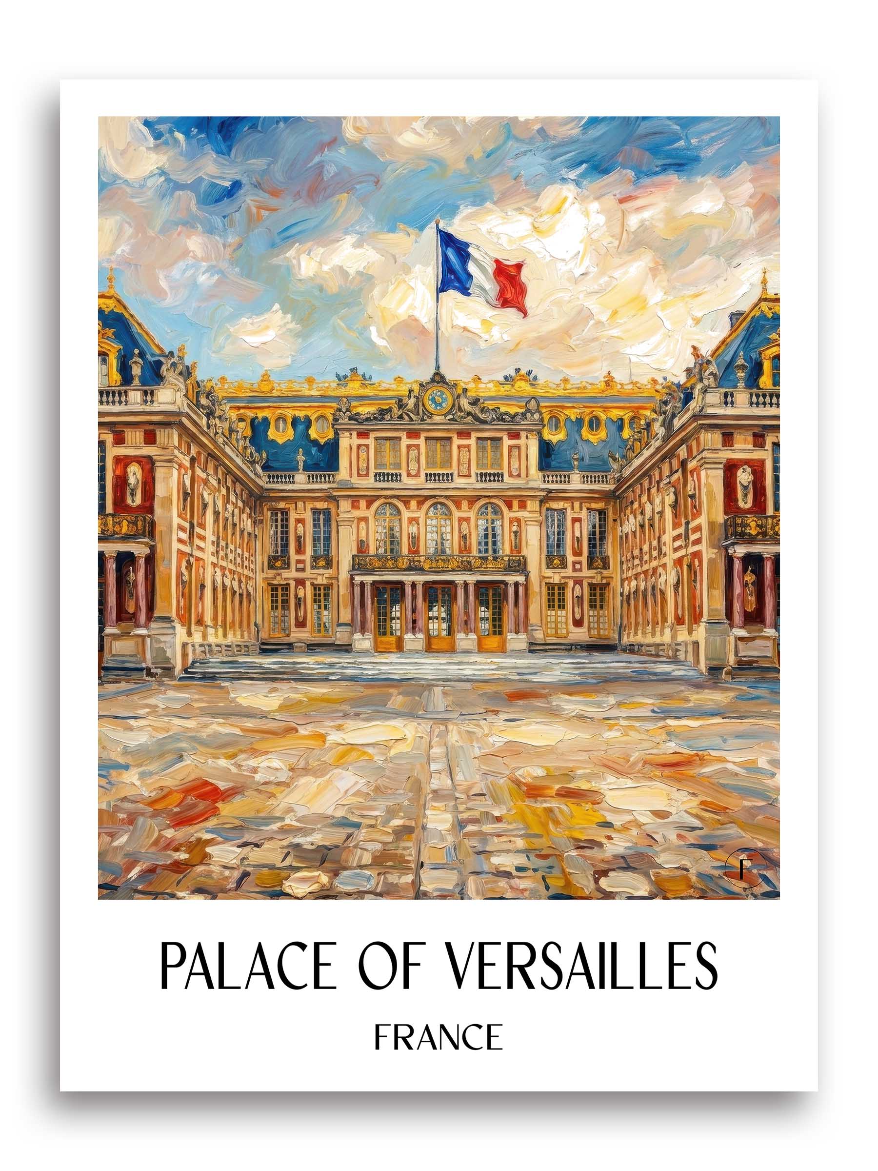 Schloss Versailles Poster - Frankreich - Frankreich Kunstdruck - Ölgemälde von A4 bis A1 - favplace