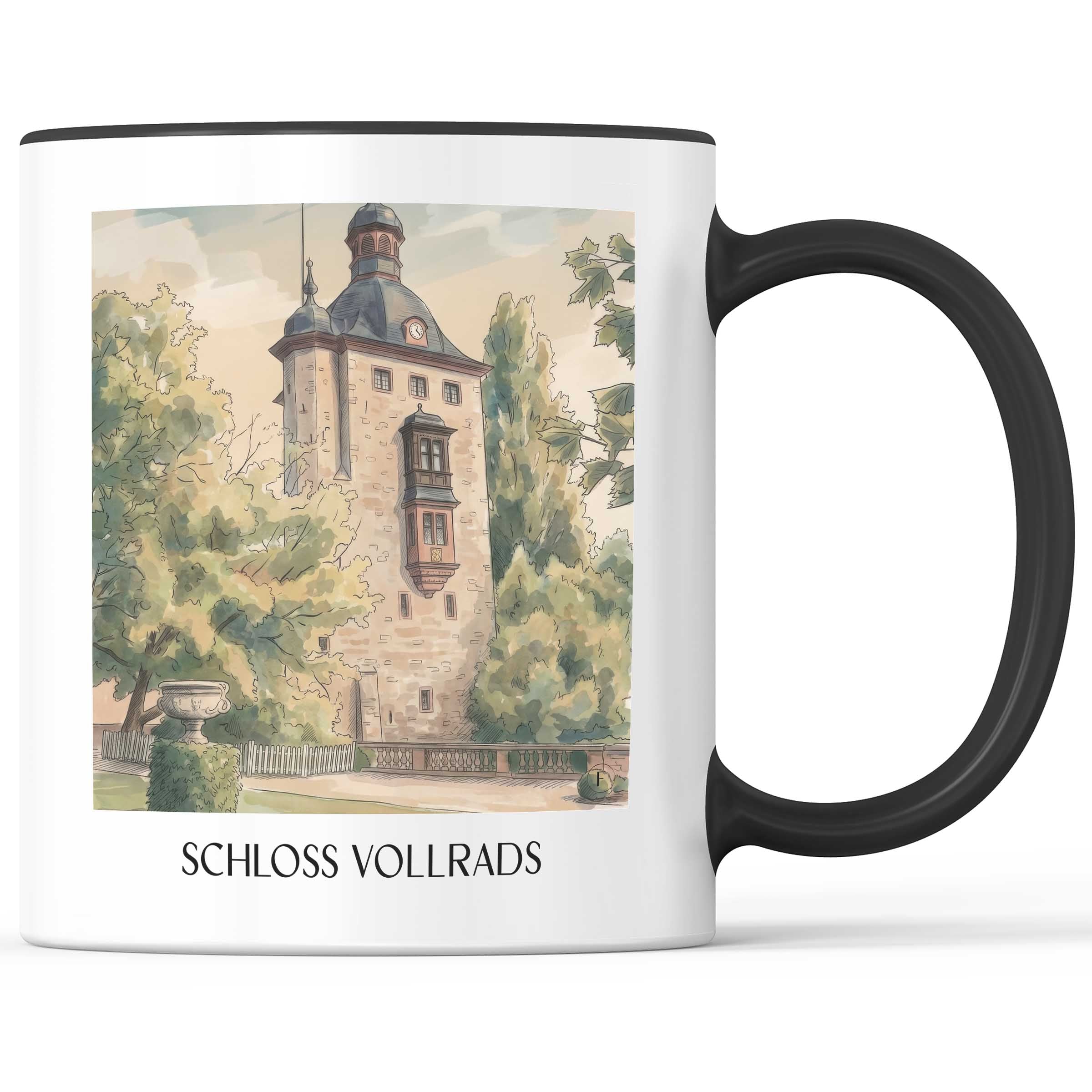 schloss-vollrads-rheingau-deutschland-kaffeebecher-aquarell