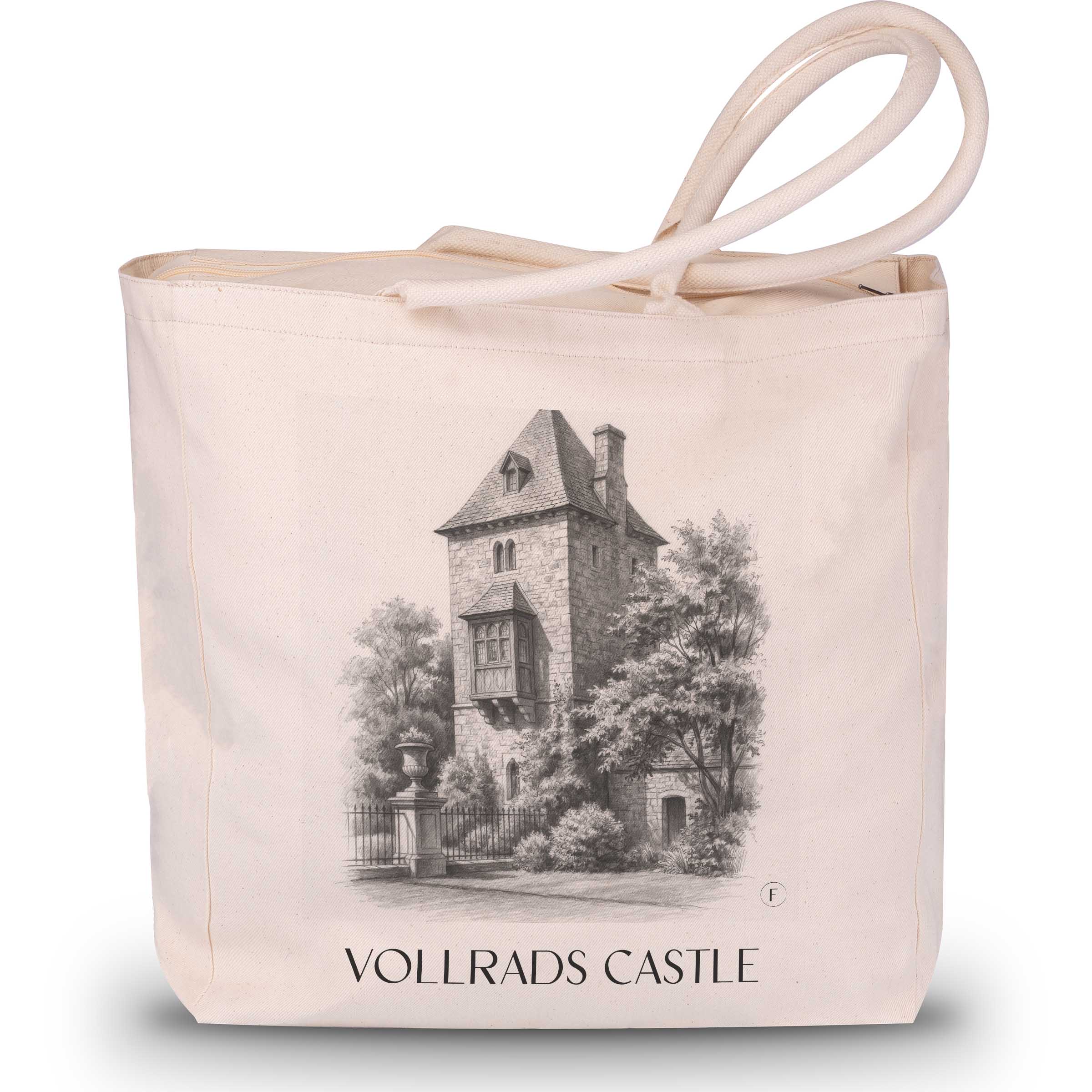 Schloss Vollrads Shopping Bag - Rheingau - Germany Tote Bag - Drawing Style Shopping Bag