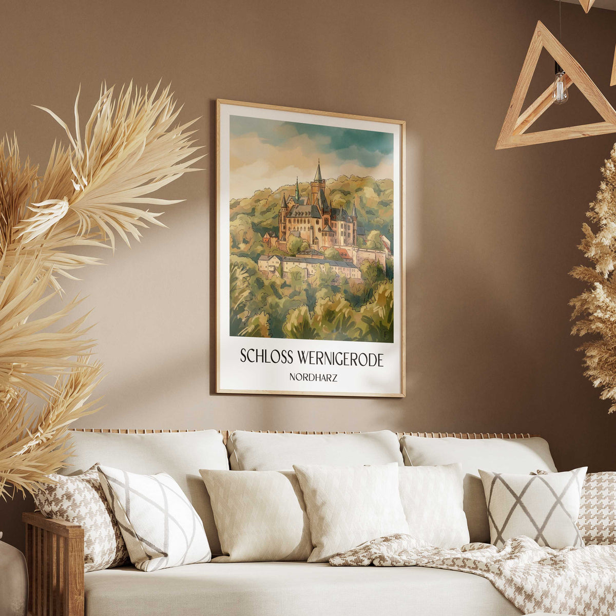 schloss-wernigerode-nordharz-deutschland-poster-aquarell