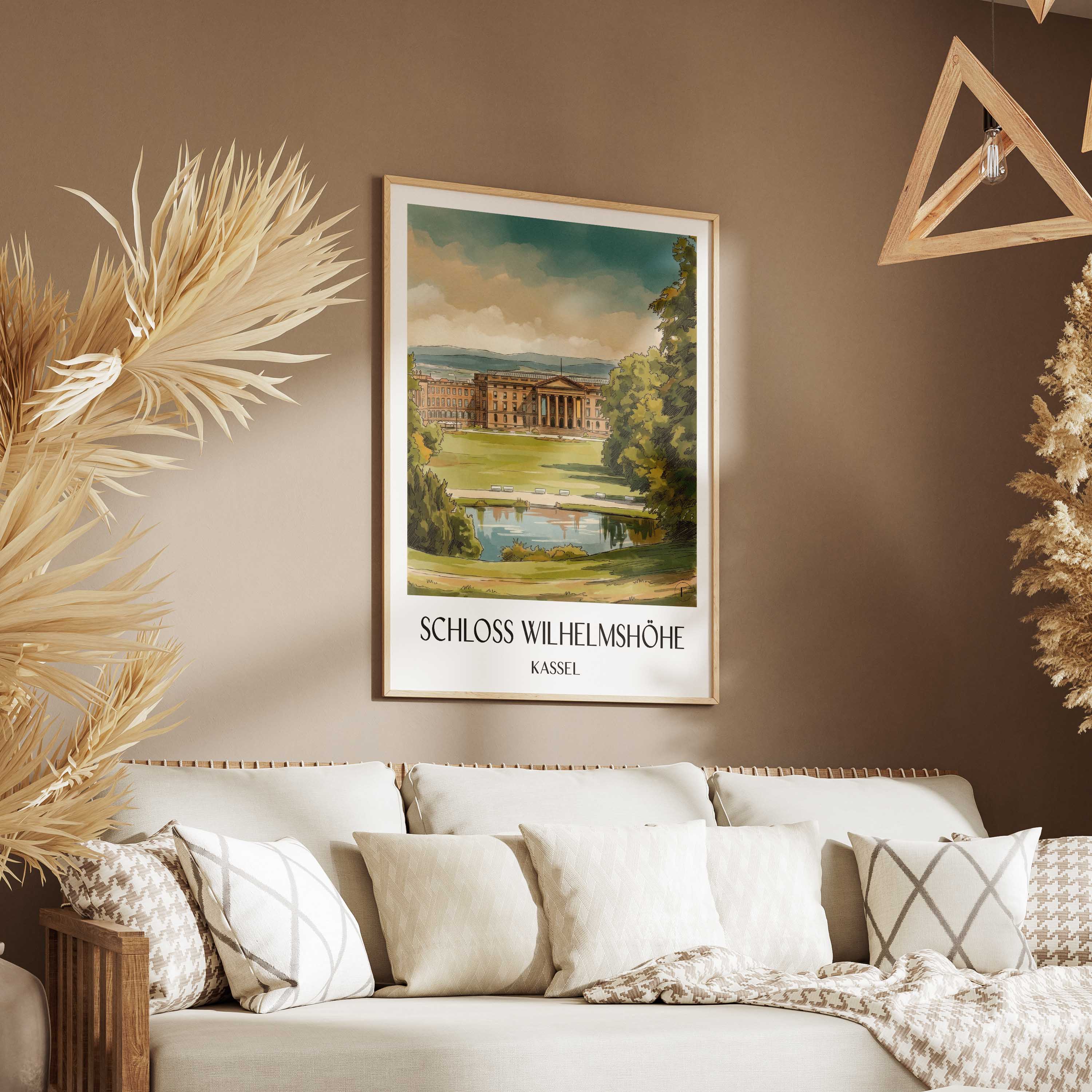 schloss-wilhelmshöhe-kassel-deutschland-poster-aquarell