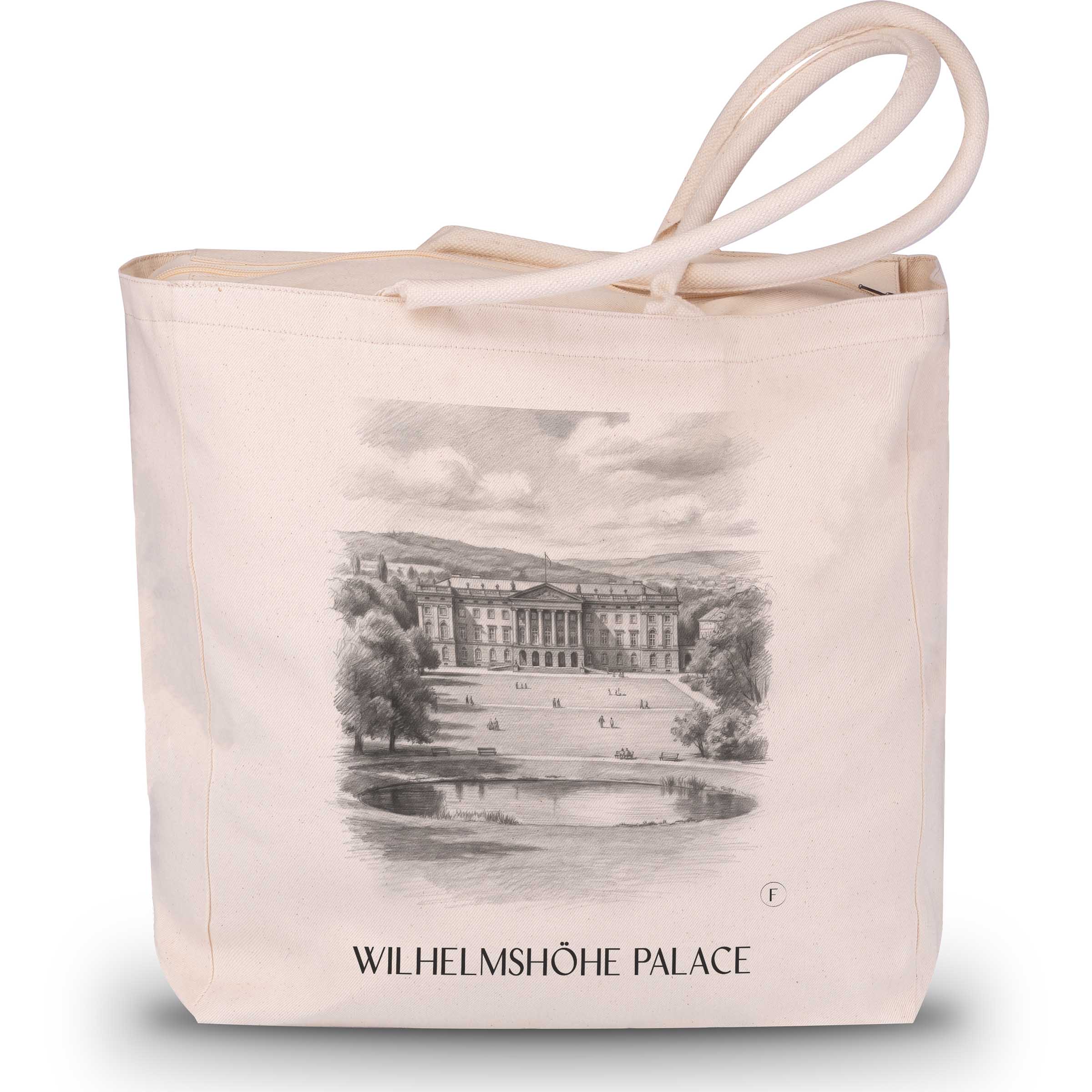 Schloss Wilhelmshöhe Shopping Tasche - Kassel - Deutschland Tote Bag - Einkaufstasche im Zeichnung Stil