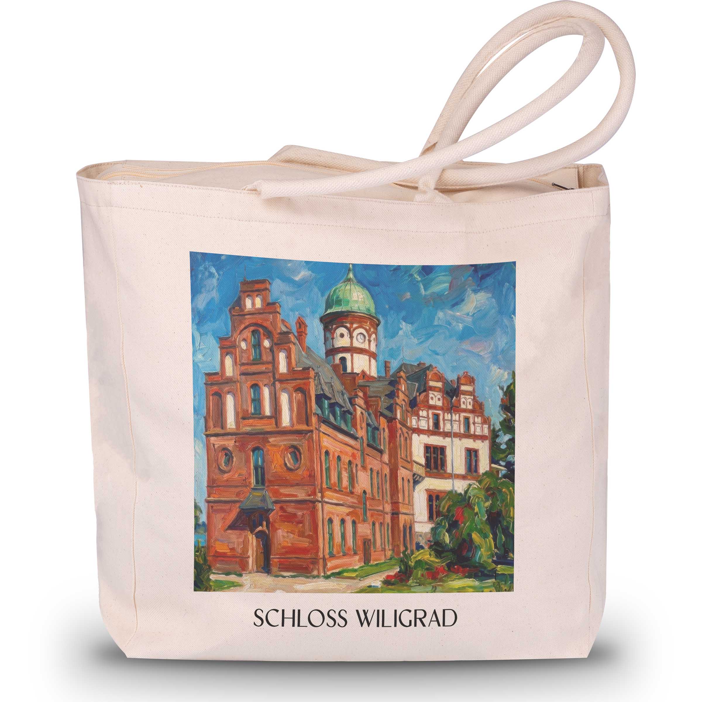 schloss-wiligrad-schwerin-deutschland-einkaufstasche-oil-painting-oelgemaelde