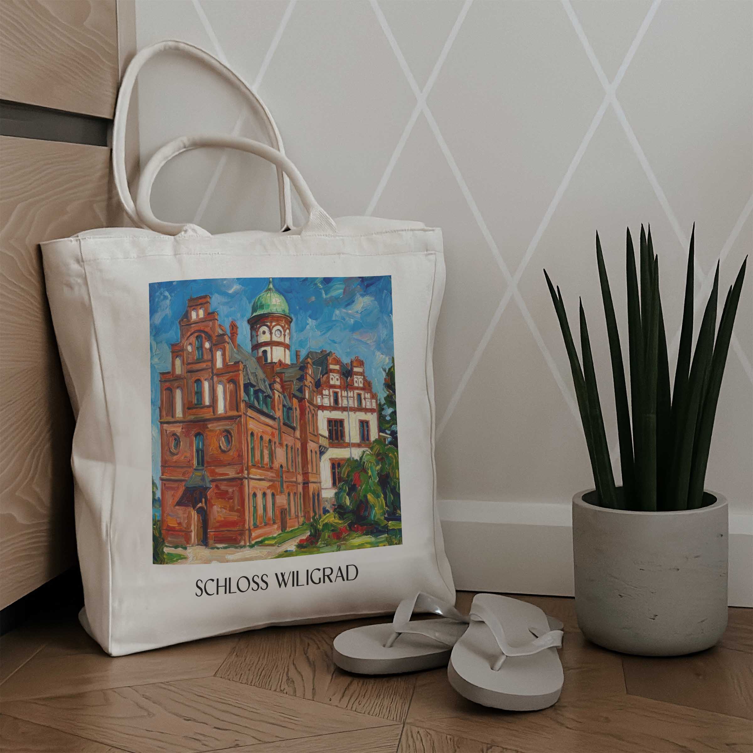 schloss-wiligrad-schwerin-deutschland-einkaufstasche-oil-painting-oelgemaelde