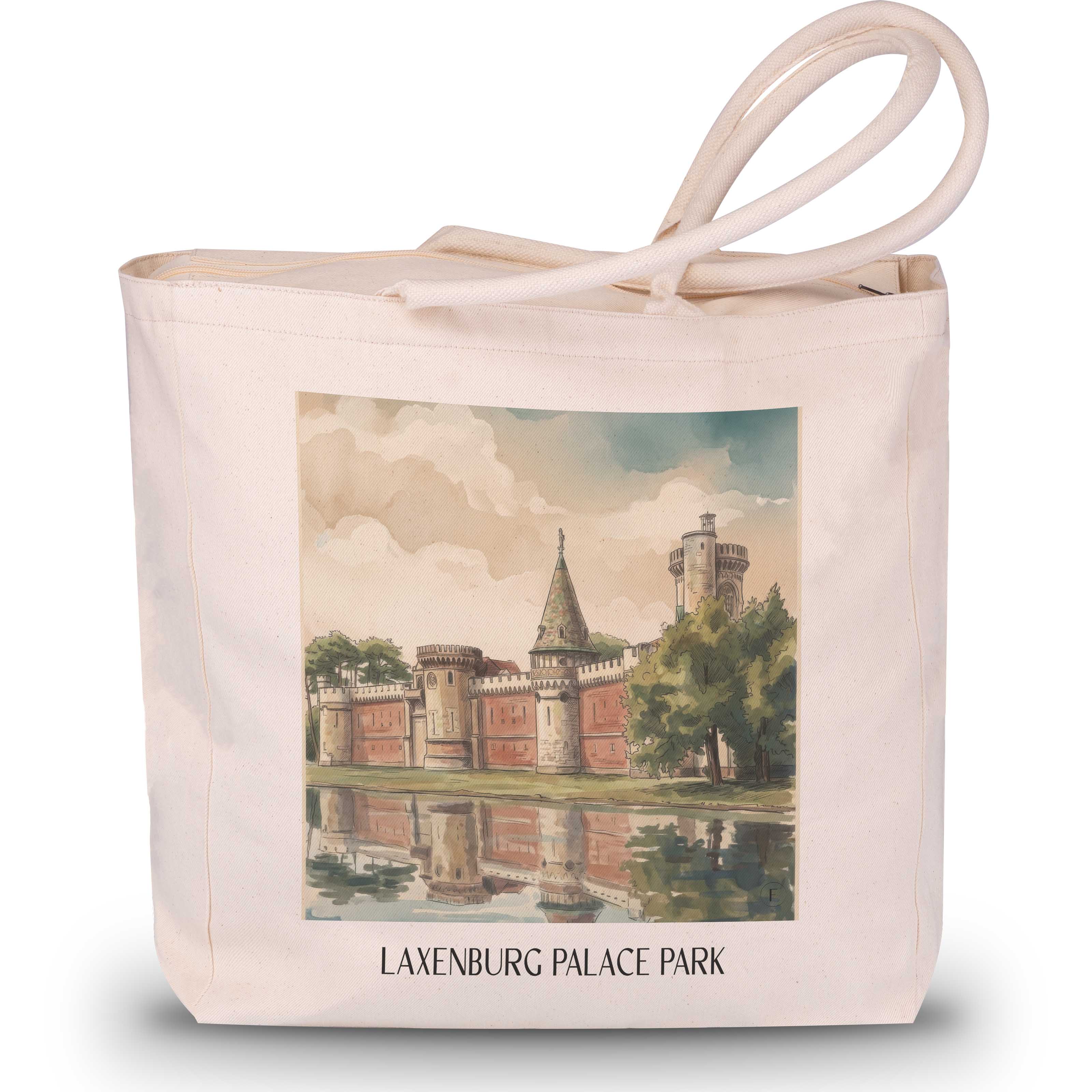 Schlosspark Laxenburg Shopping Tasche - Österreich - Österreich Tote Bag - Einkaufstasche im Aquarell Stil - favplace