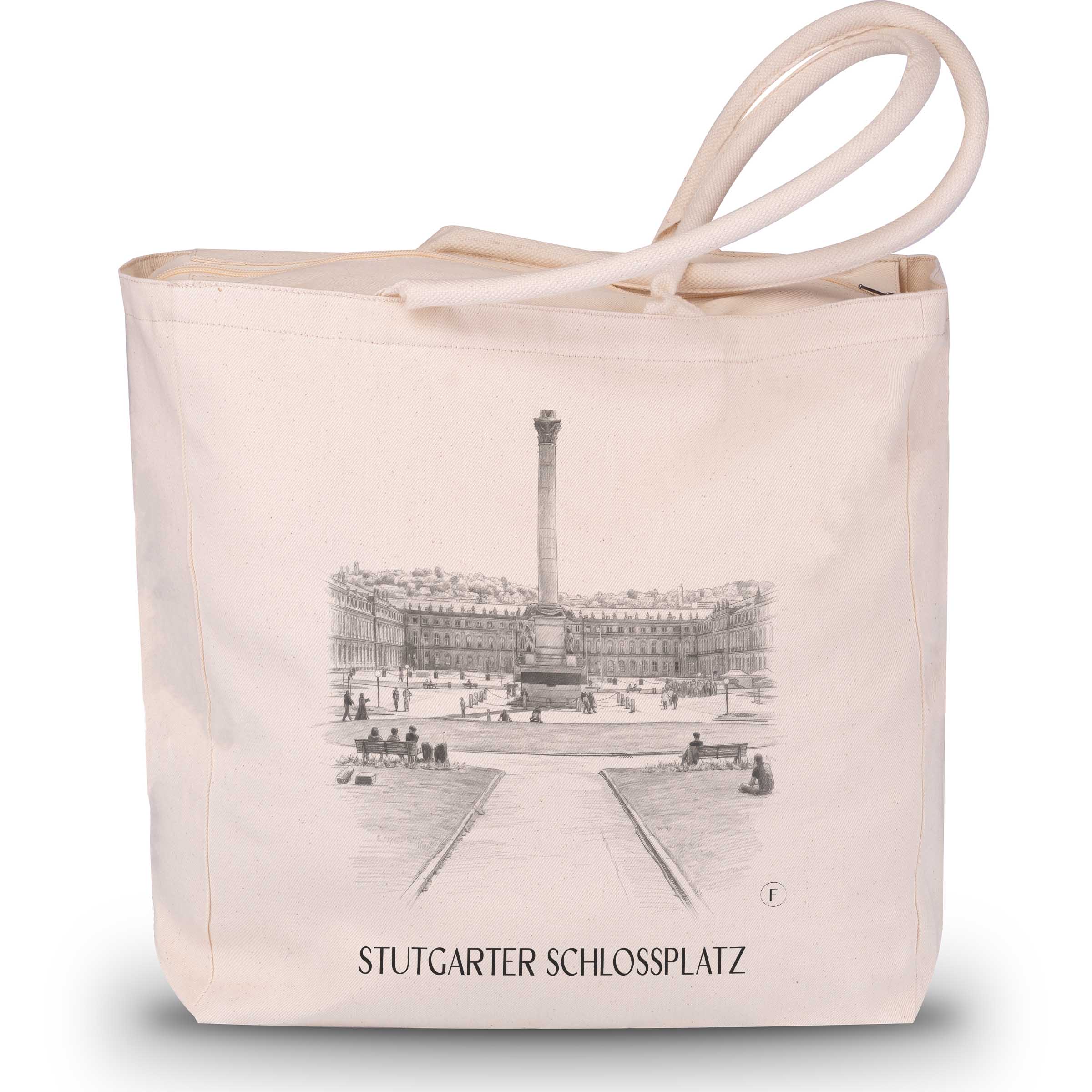 schlossplatz-stuttgart-deutschland-einkaufstasche-bleistift-zeichnung-drawing