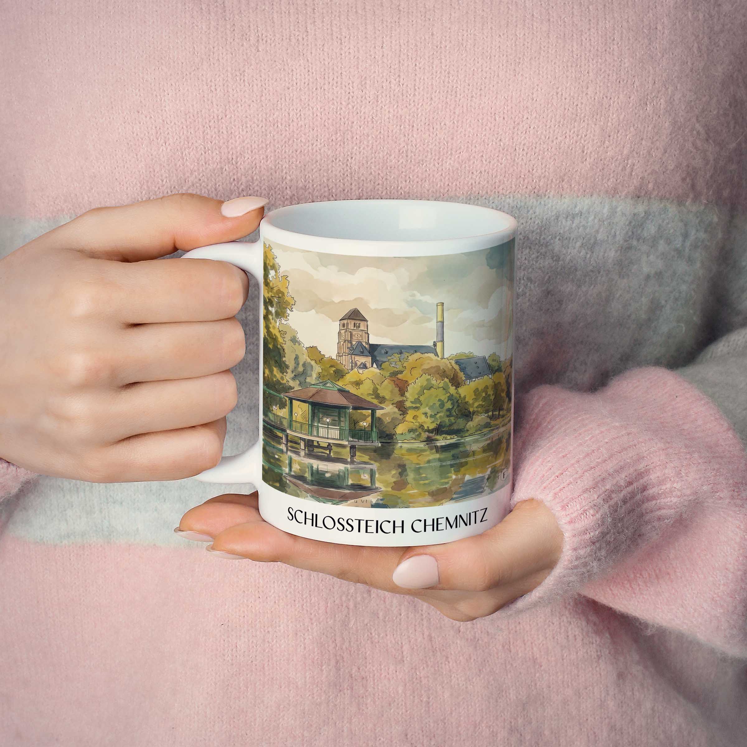 schlossteich-chemnitz-deutschland-kaffeebecher-aquarell