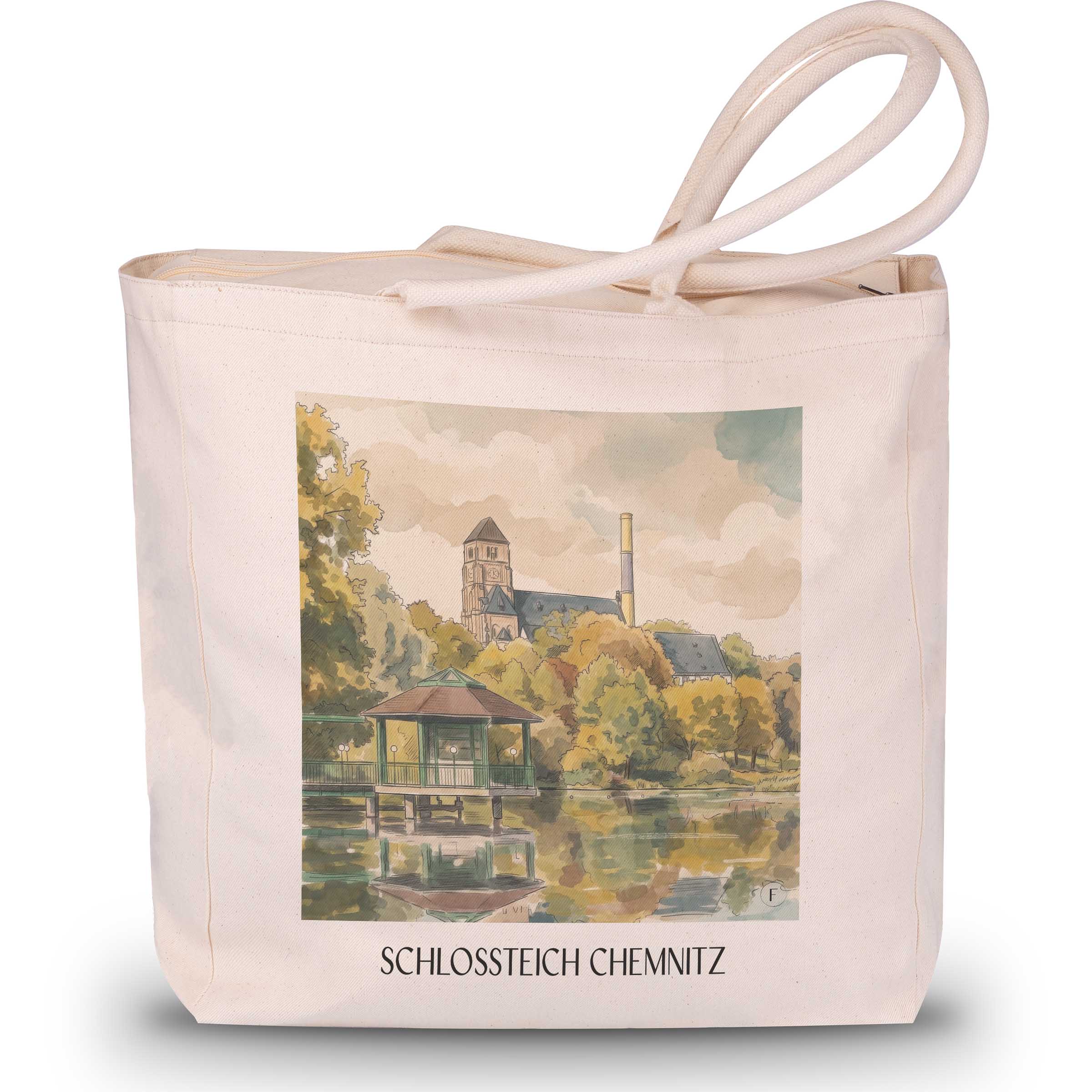 schlossteich-chemnitz-deutschland-einkaufstasche-aquarell
