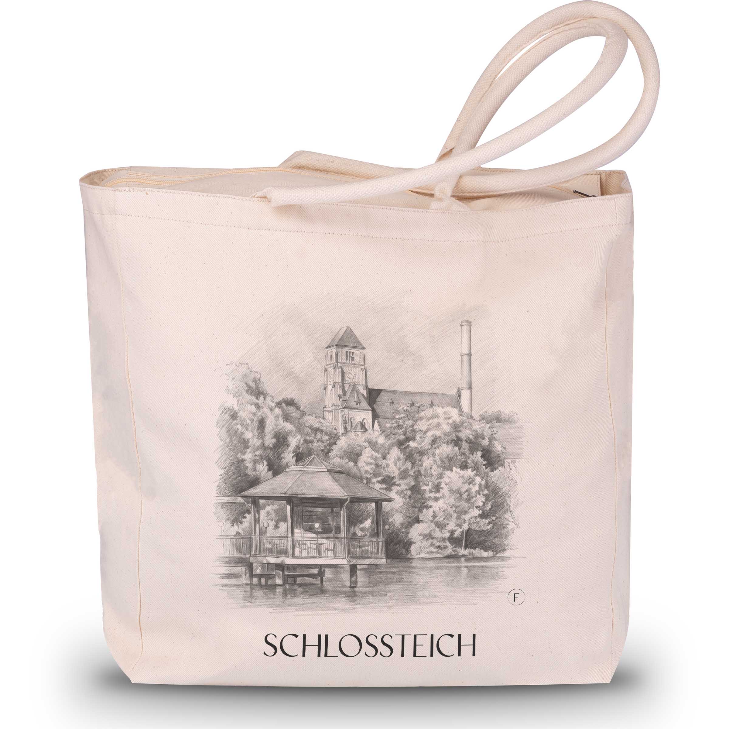 schlossteich-chemnitz-deutschland-einkaufstasche-bleistift-zeichnung-drawing
