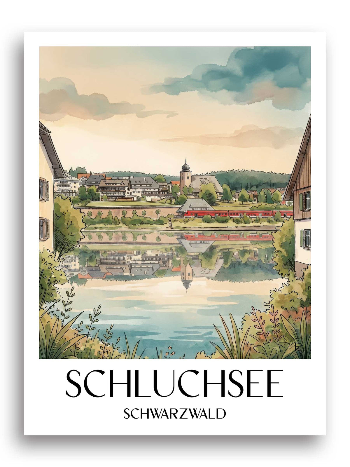 schluchsee-schwarzwald-deutschland-poster-aquarell