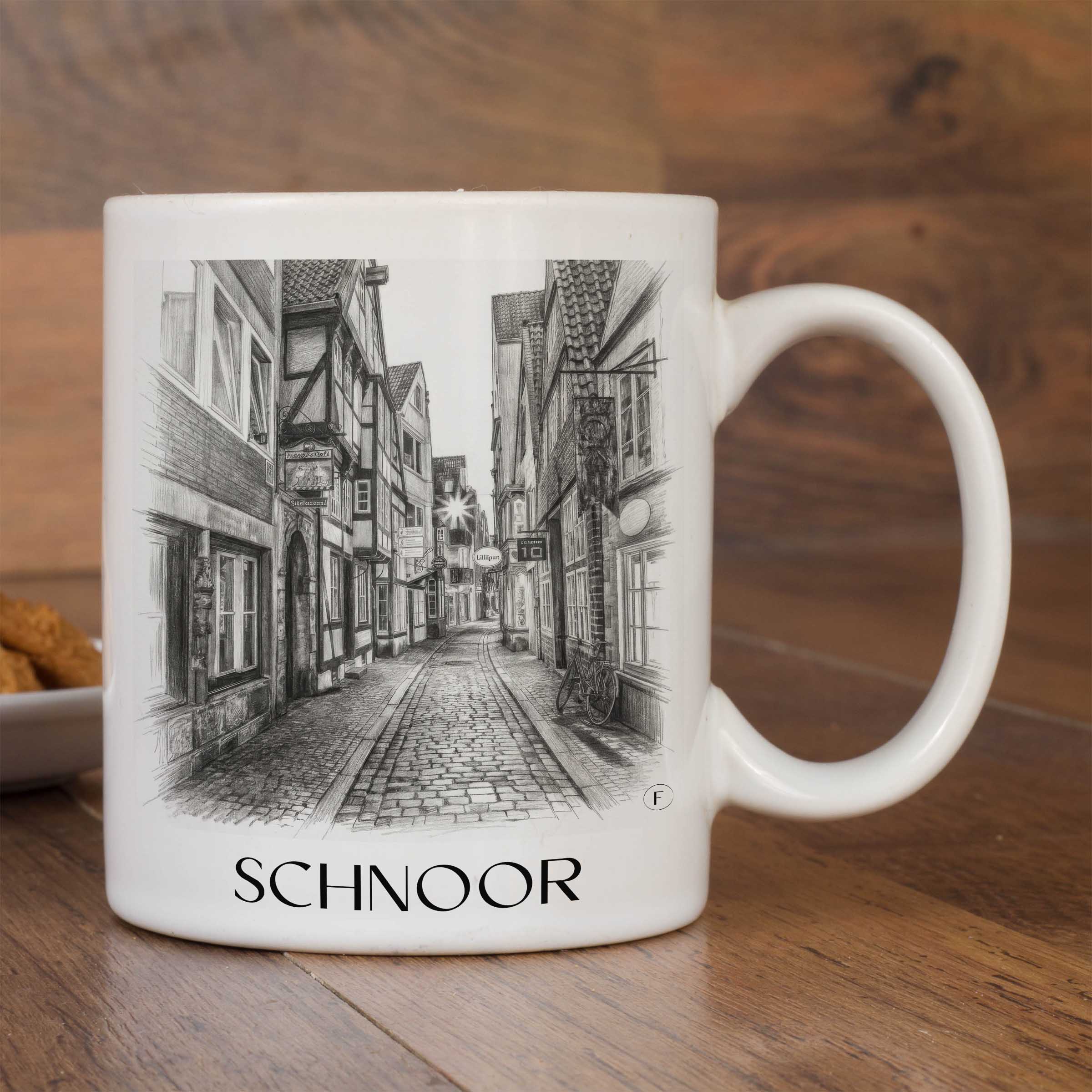 schnoor-bremen-deutschland-kaffeebecher-bleistift-zeichnung-drawing