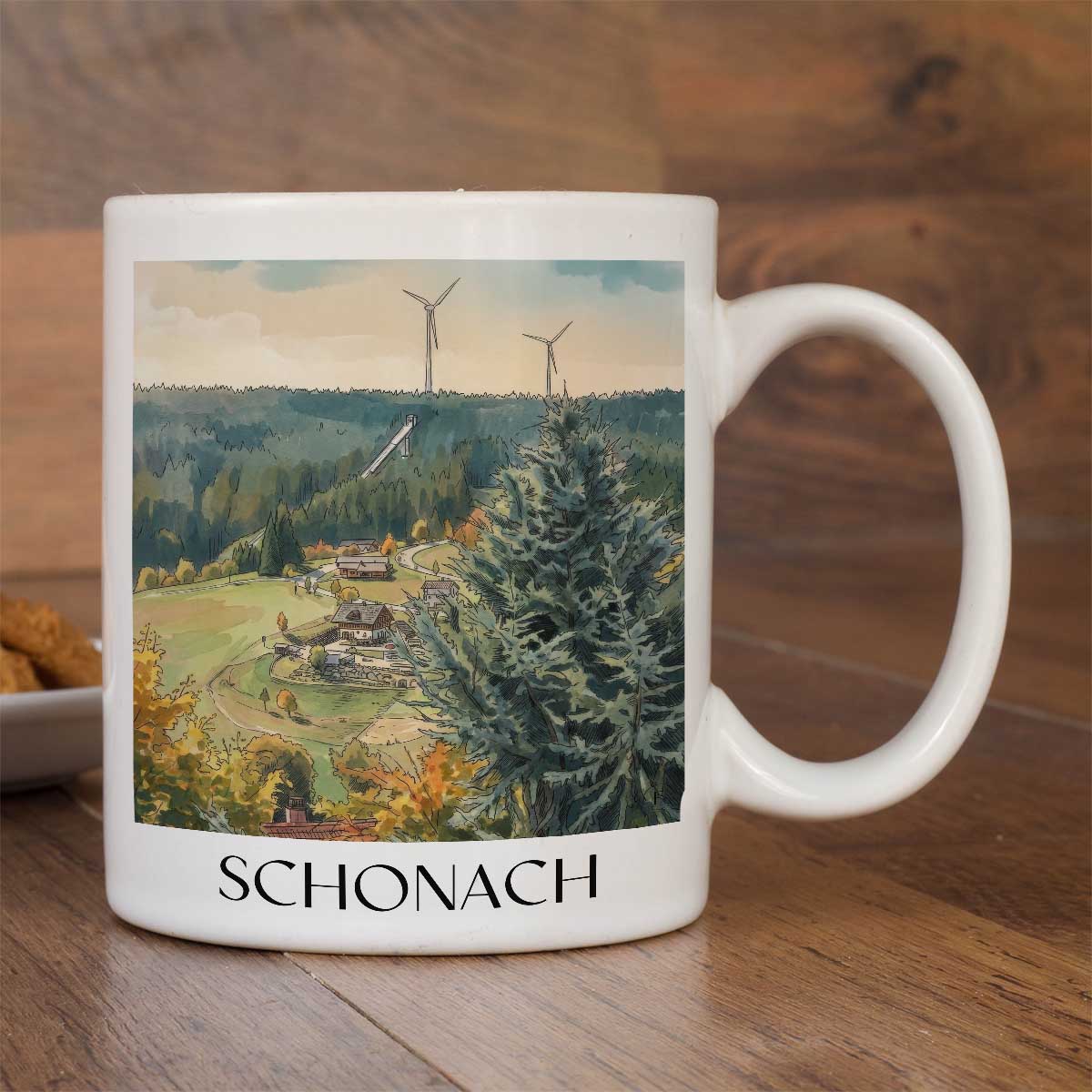 schonach-schwarzwald-deutschland-kaffeebecher-aquarell