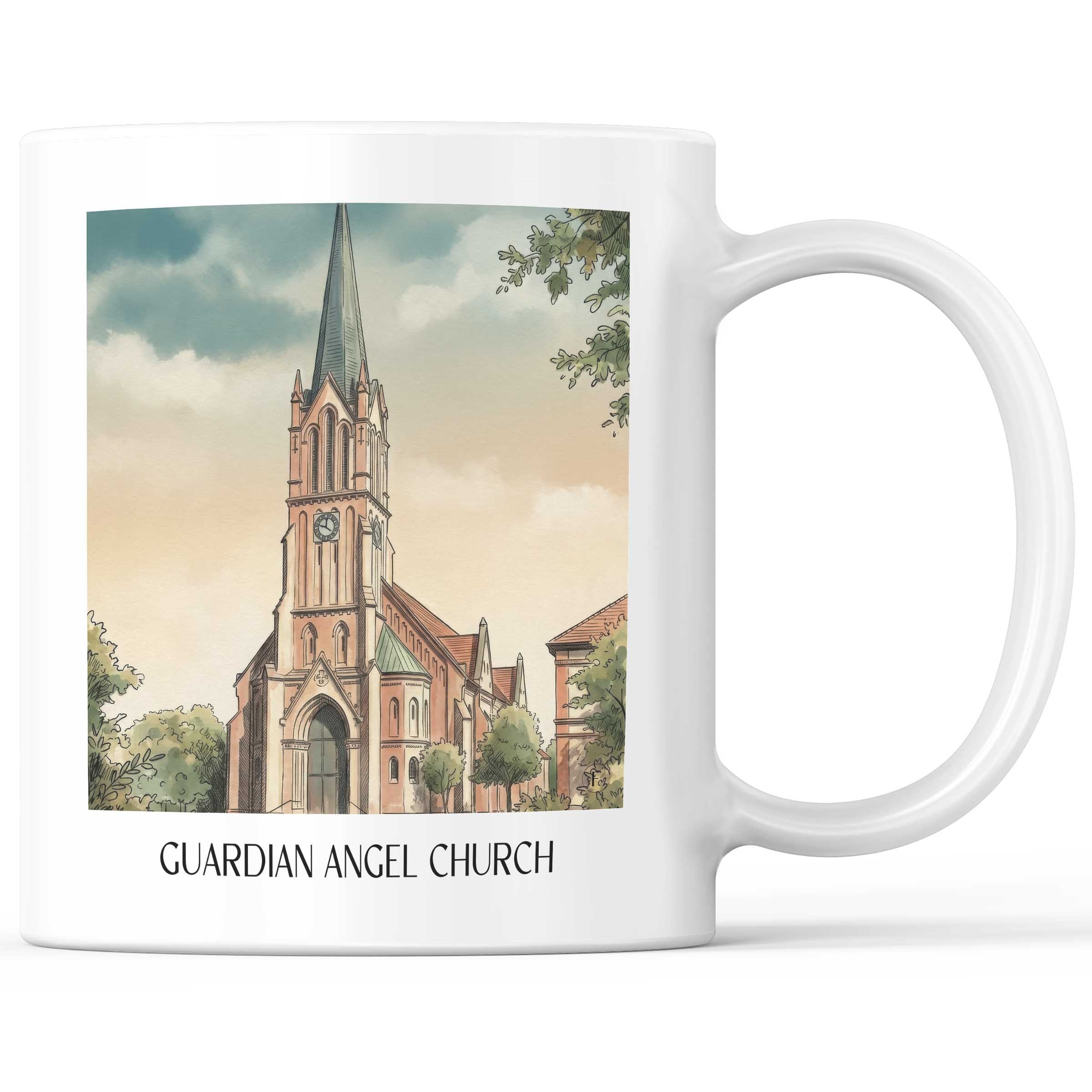 Schutzengelkirche Kaffeebecher - Brühl - Deutschland Becher - Kaffeetasse im Aquarell Stil - favplace