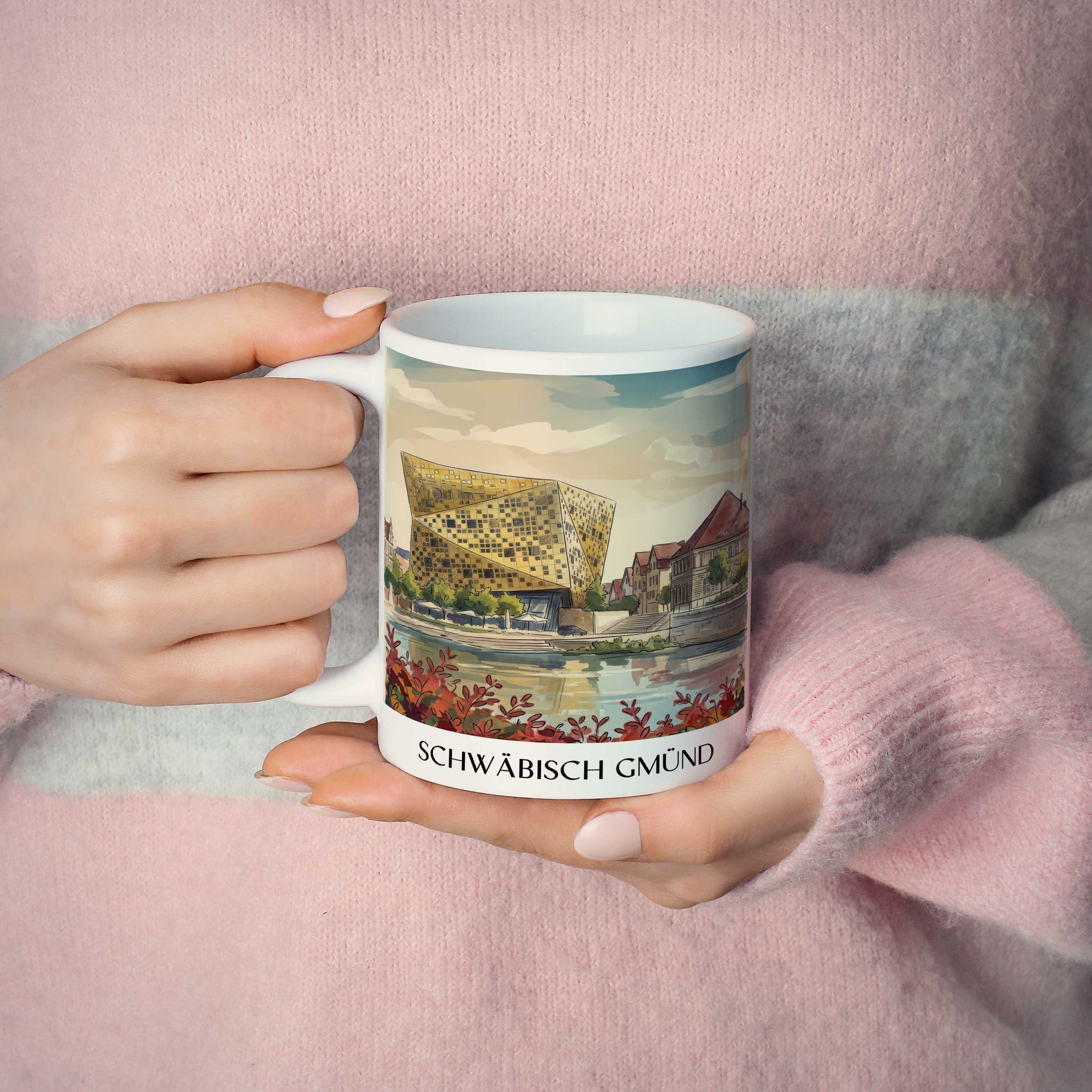 schwäbisch-gmünd-deutschland-kaffeebecher-aquarell