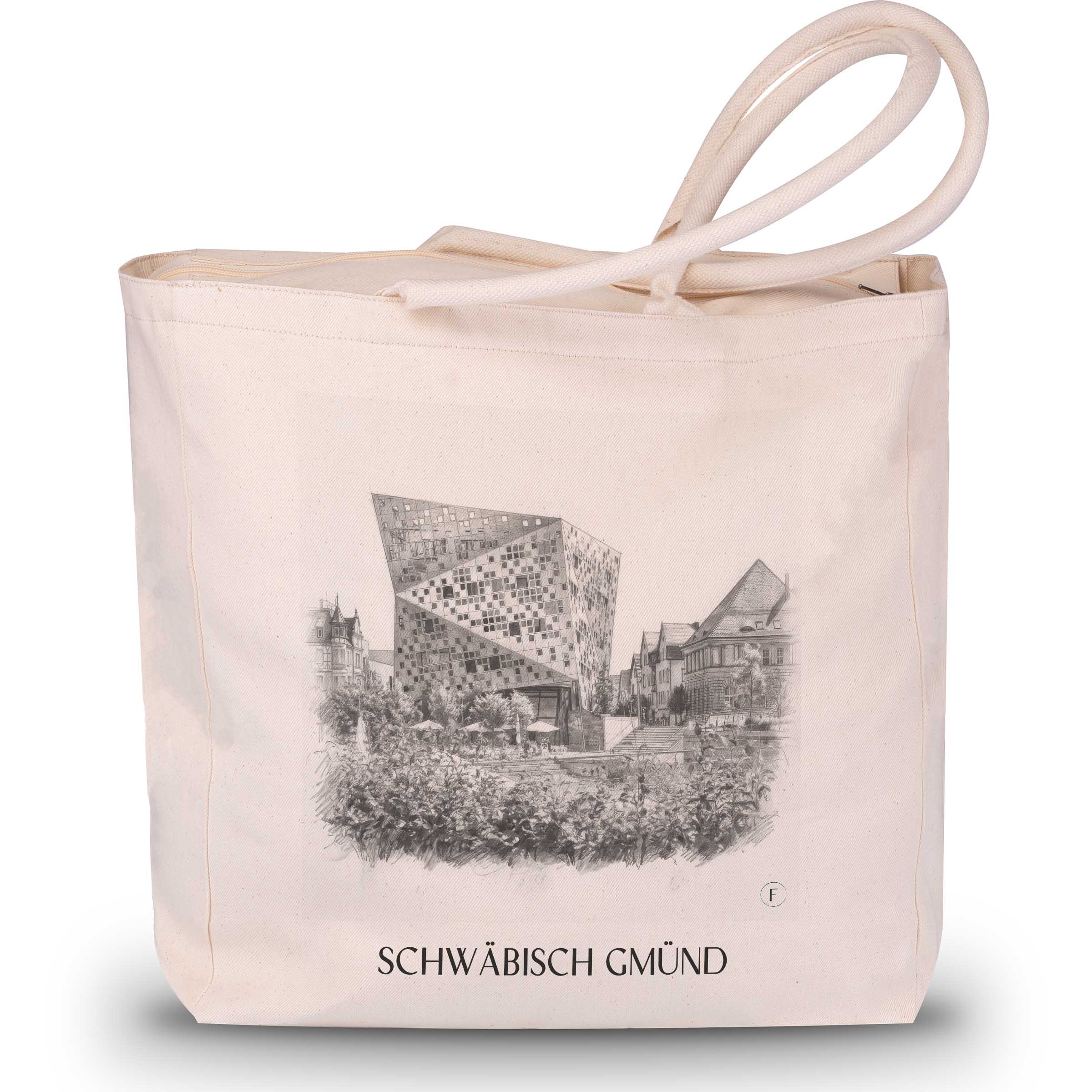 Schwäbisch Gmünd - Deutschland Tote Bag - Einkaufstasche im Zeichnung Stil