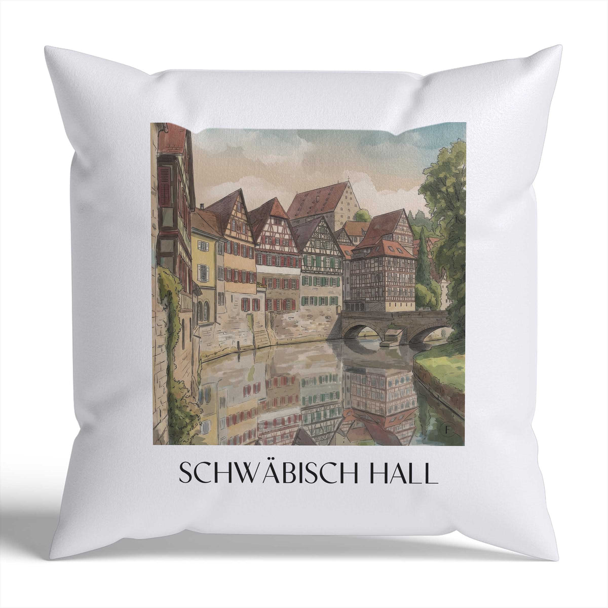 schwäbisch-hall-deutschland-deutschland-kissenbezug-aquarell