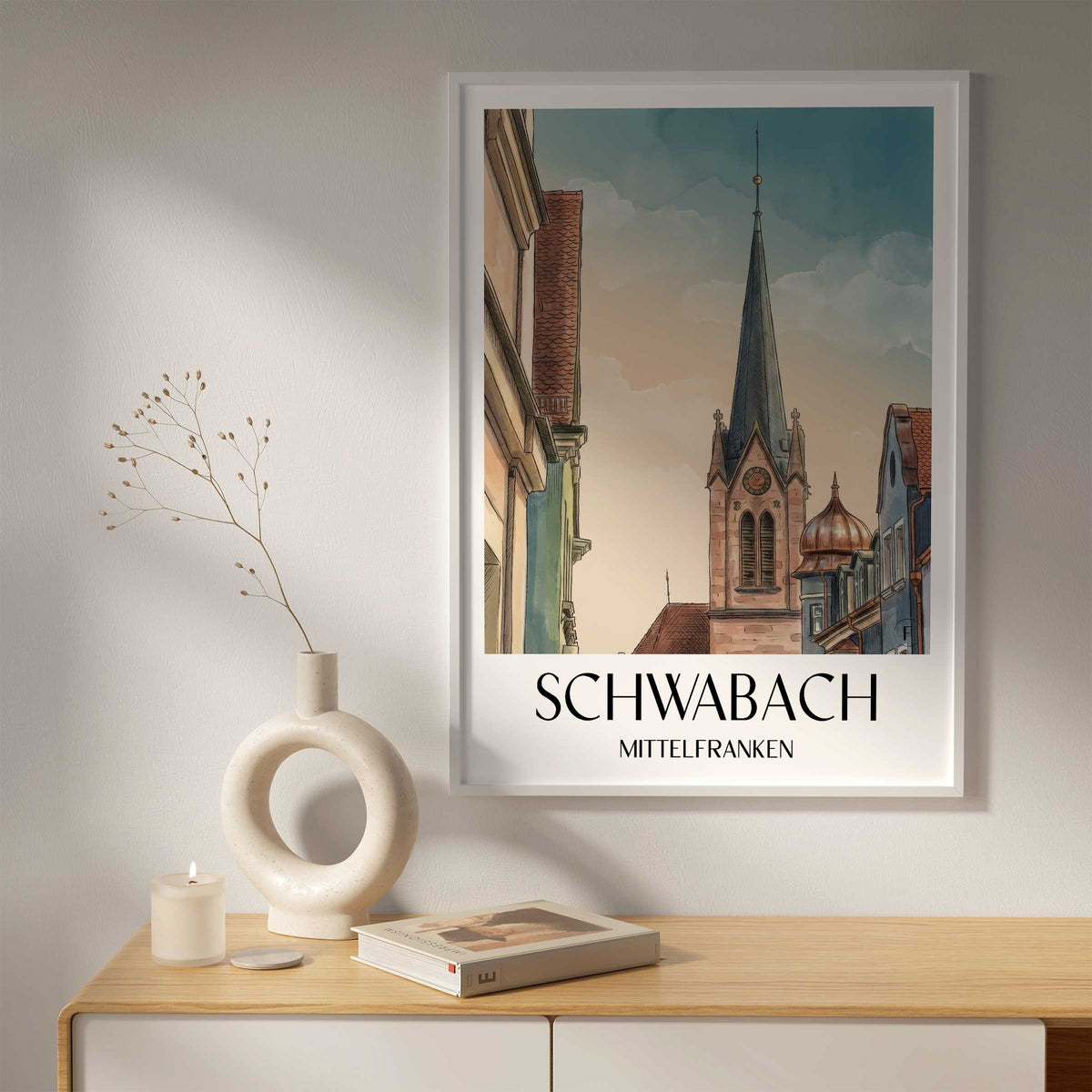 schwabach-mittelfranken-deutschland-poster-aquarell
