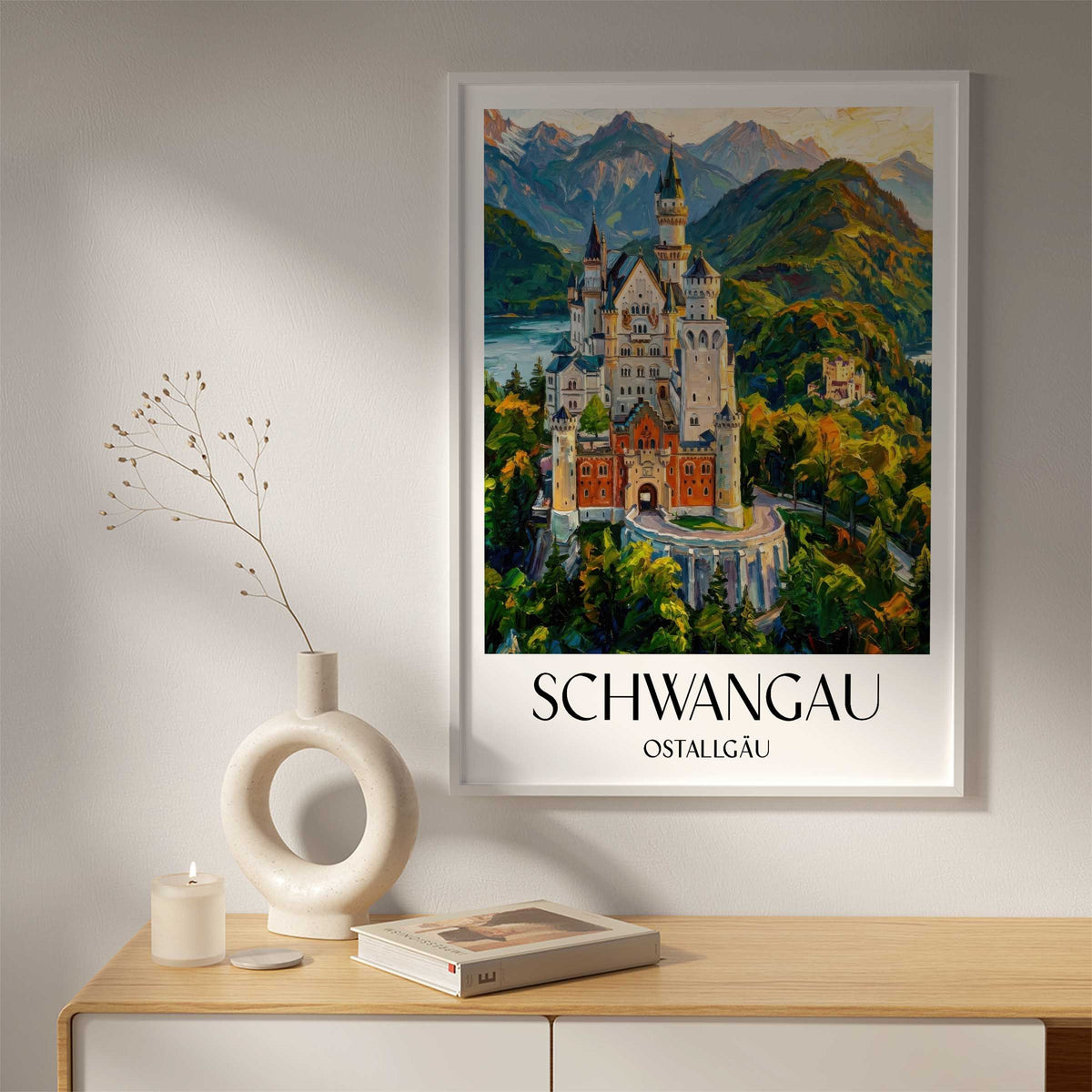 schwangau-ostallgäu-deutschland-poster-oil-painting-oelgemaelde