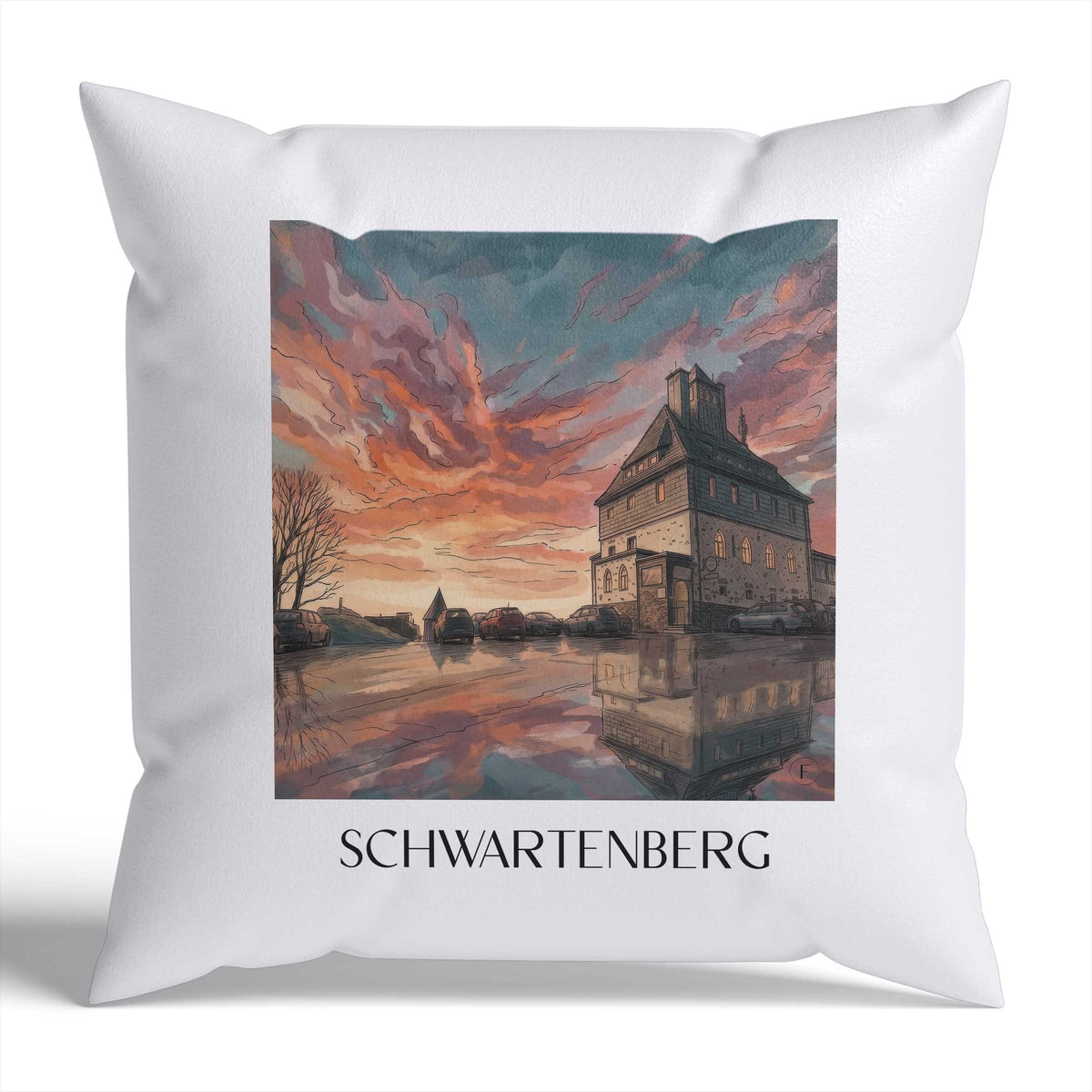 schwartenberg-erzgebirge-deutschland-kissenbezug-aquarell