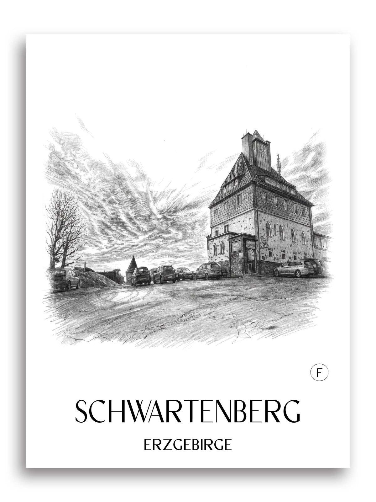schwartenberg-erzgebirge-deutschland-poster-bleistift-zeichnung-drawing