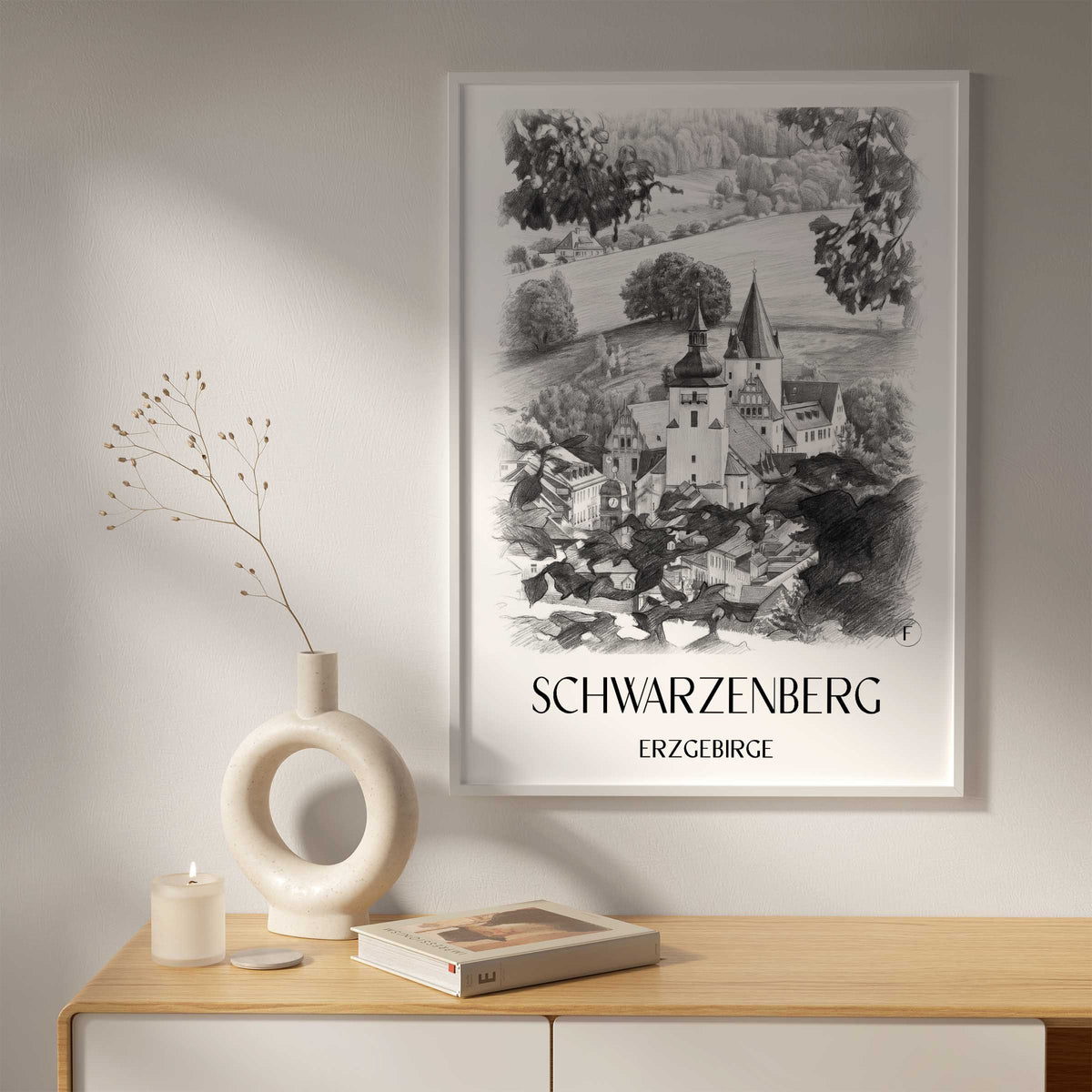 schwarzenberg-erzgebirge-deutschland-poster-bleistift-zeichnung-drawing