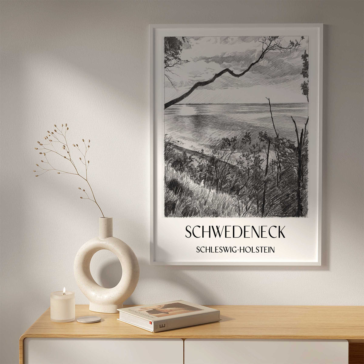schwedeneck-schleswig-holstein-deutschland-poster-bleistift-zeichnung-drawing