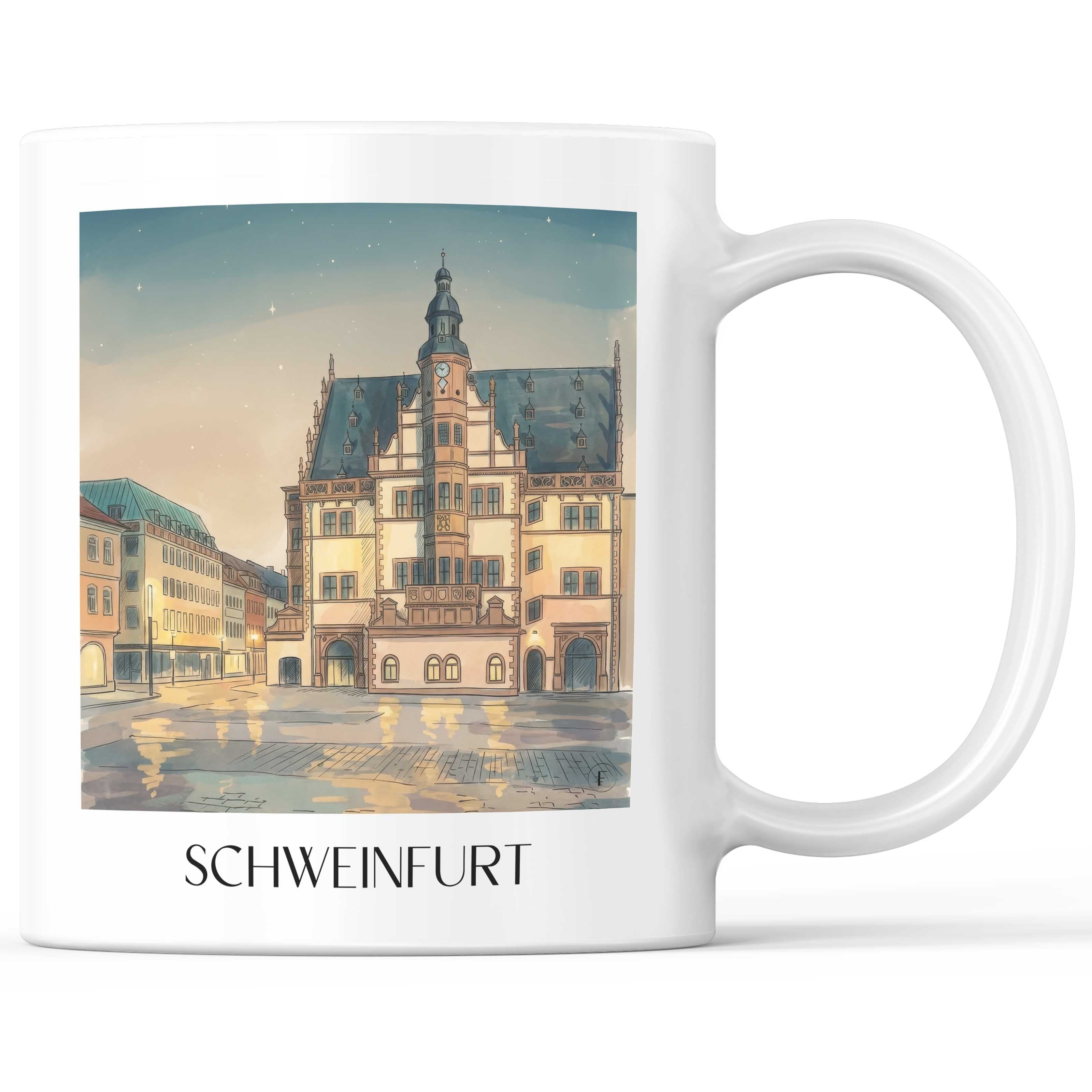 Schweinfurt - Deutschland Becher - Kaffeetasse im Aquarell Stil - favplace