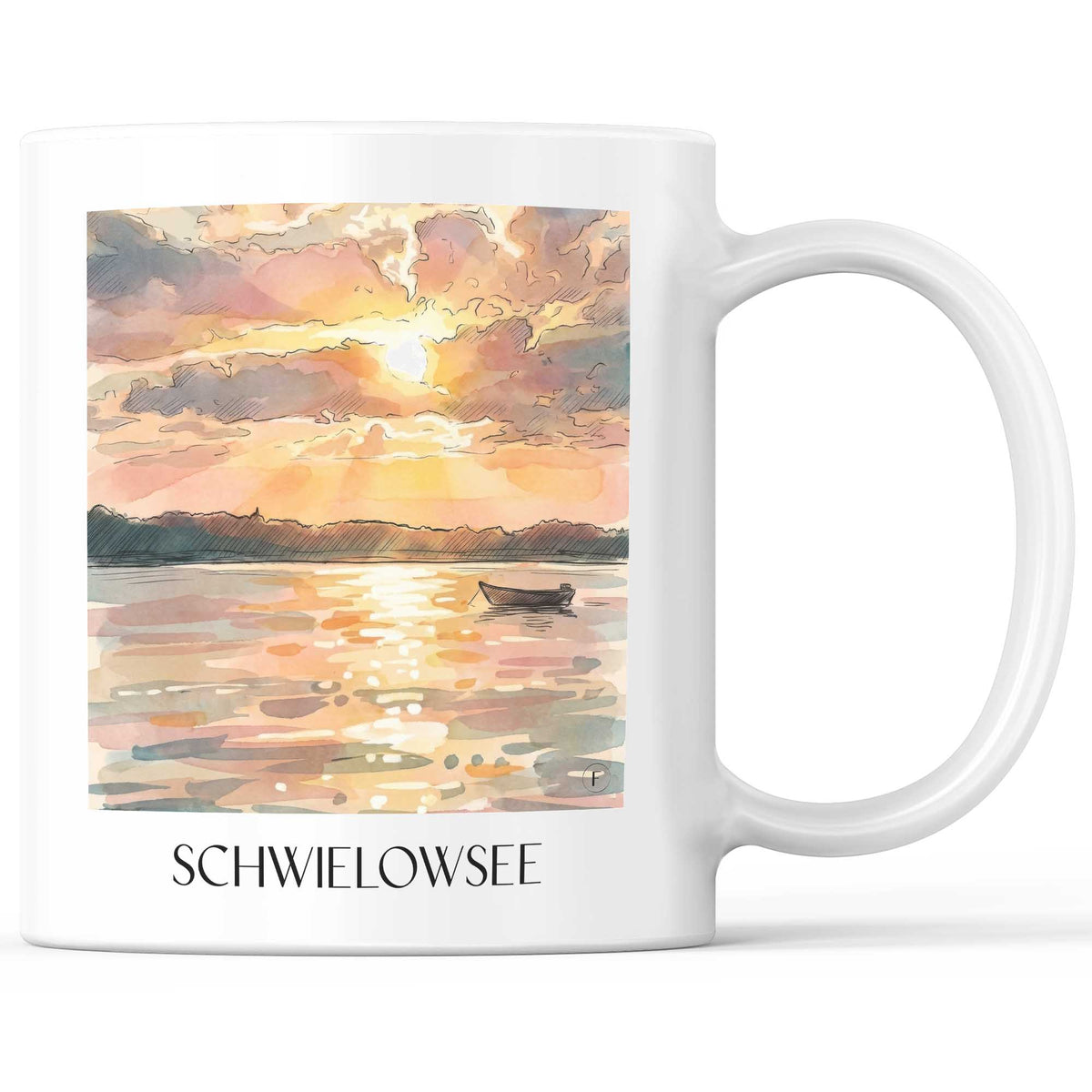 Schwielowsee Kaffeebecher - Havelland - Deutschland Becher - Kaffeetasse im Aquarell Stil - favplace