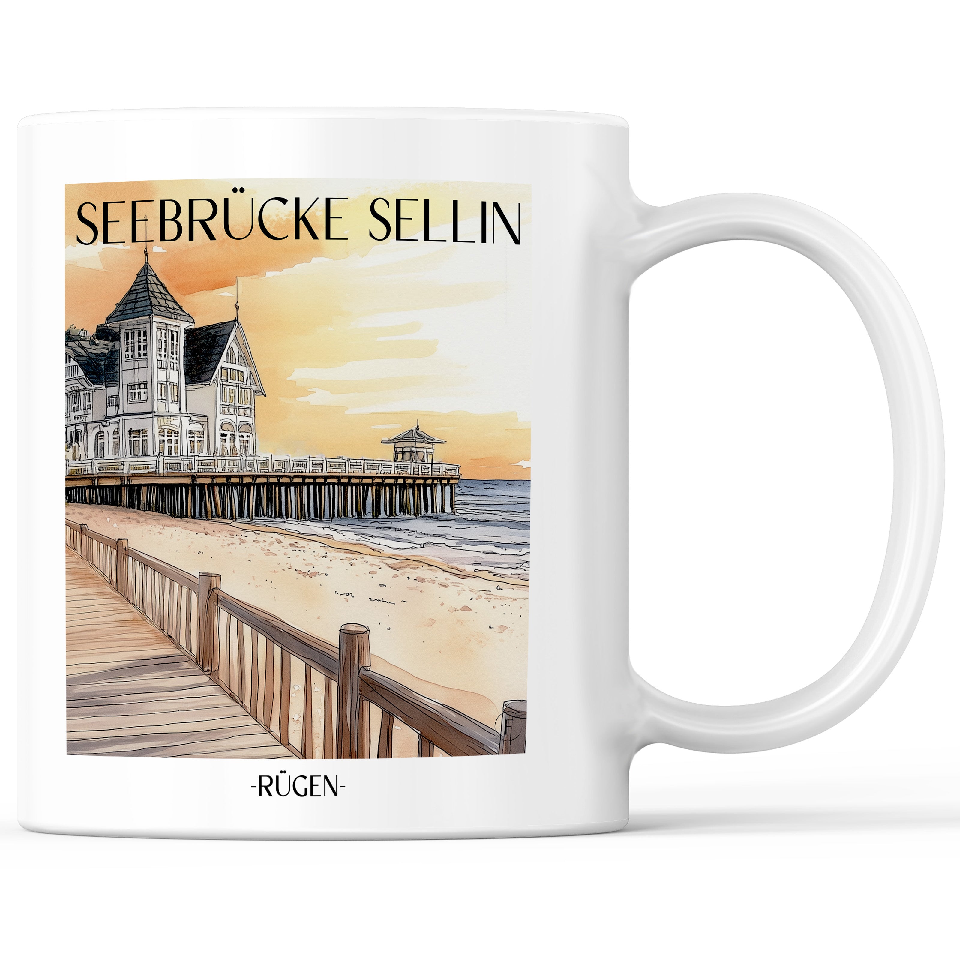 seebrücke-sellin-rügen-deutschland-einkaufstasche-aquarell