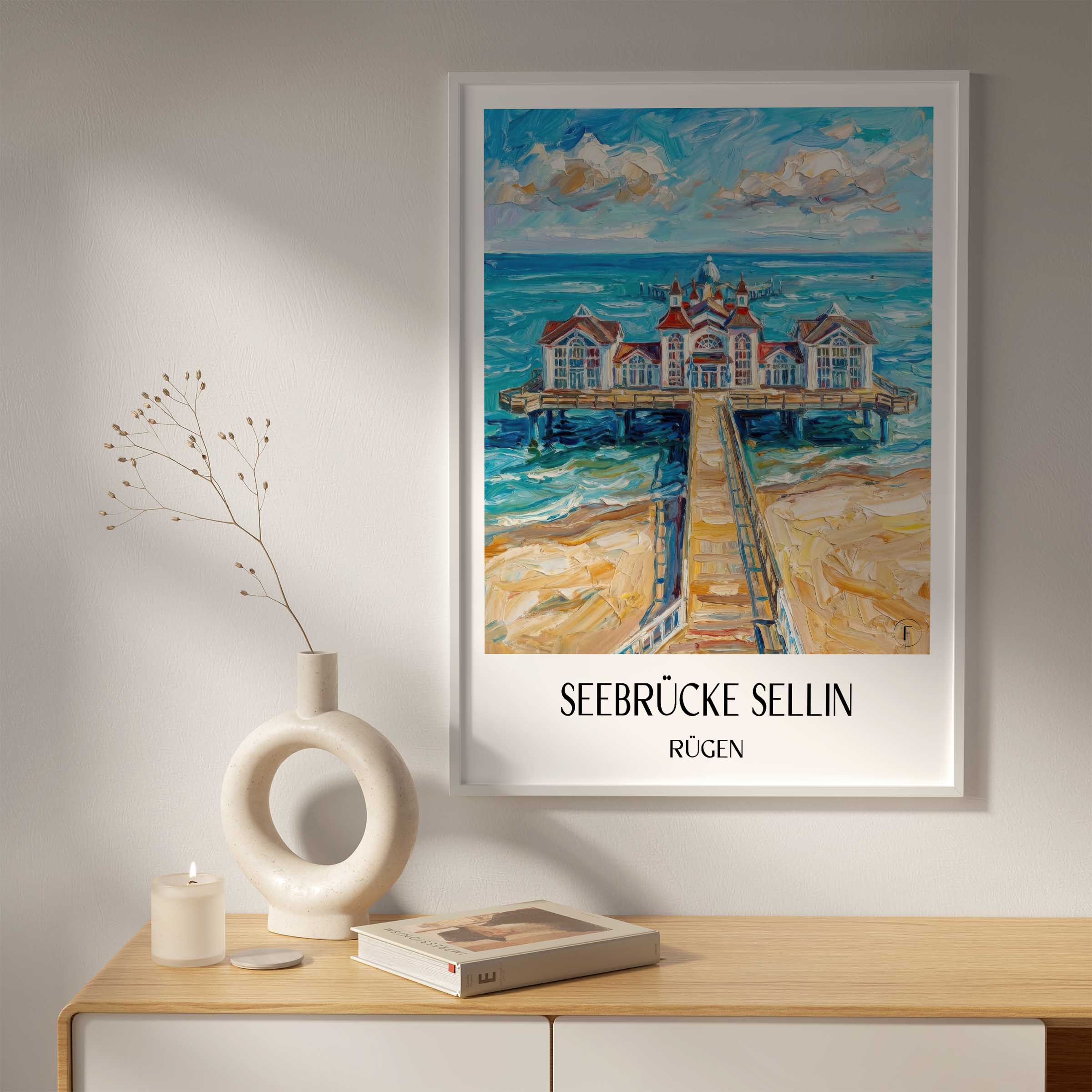 seebrücke-sellin-rügen-deutschland-poster-oil-painting-oelgemaelde