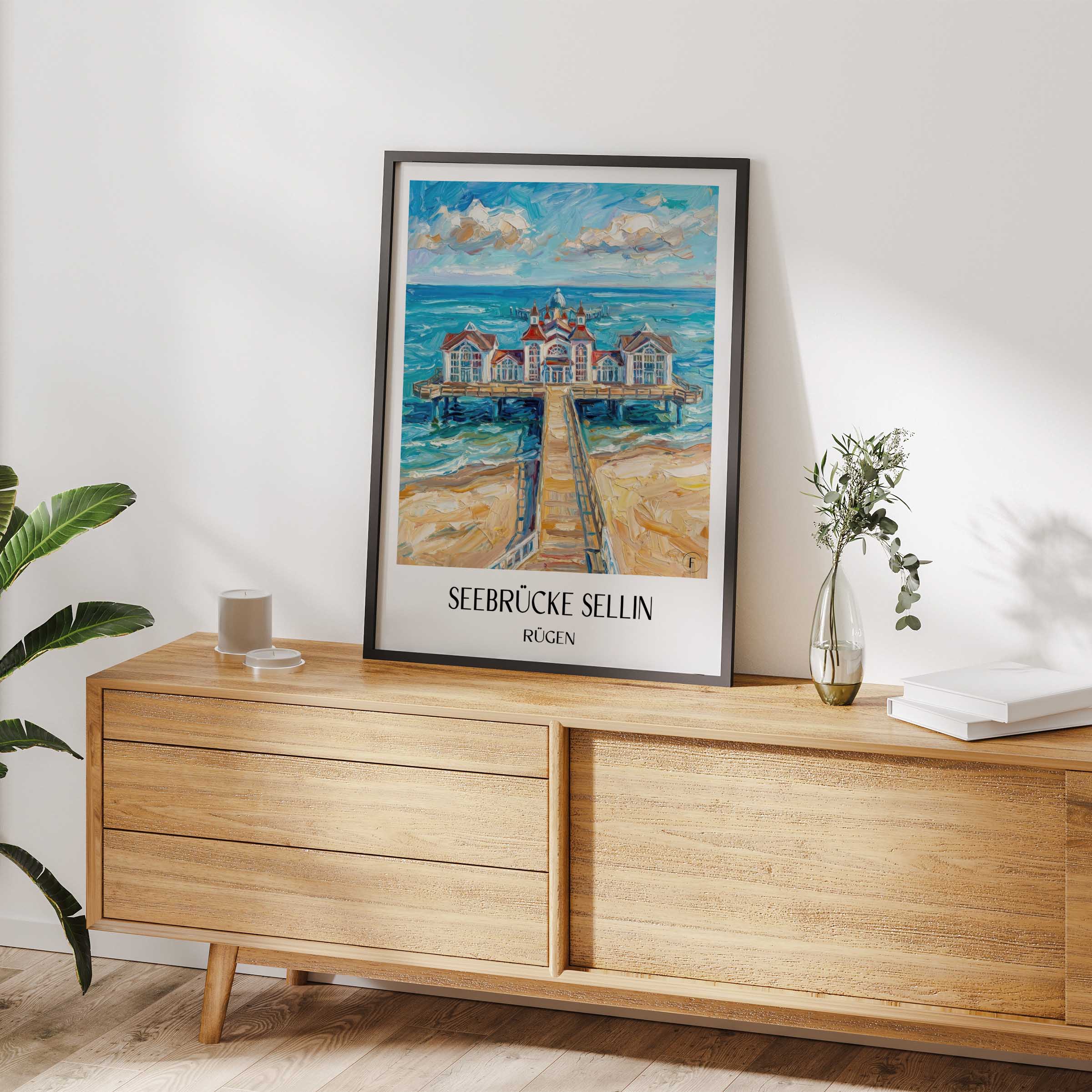seebrücke-sellin-rügen-deutschland-poster-oil-painting-oelgemaelde