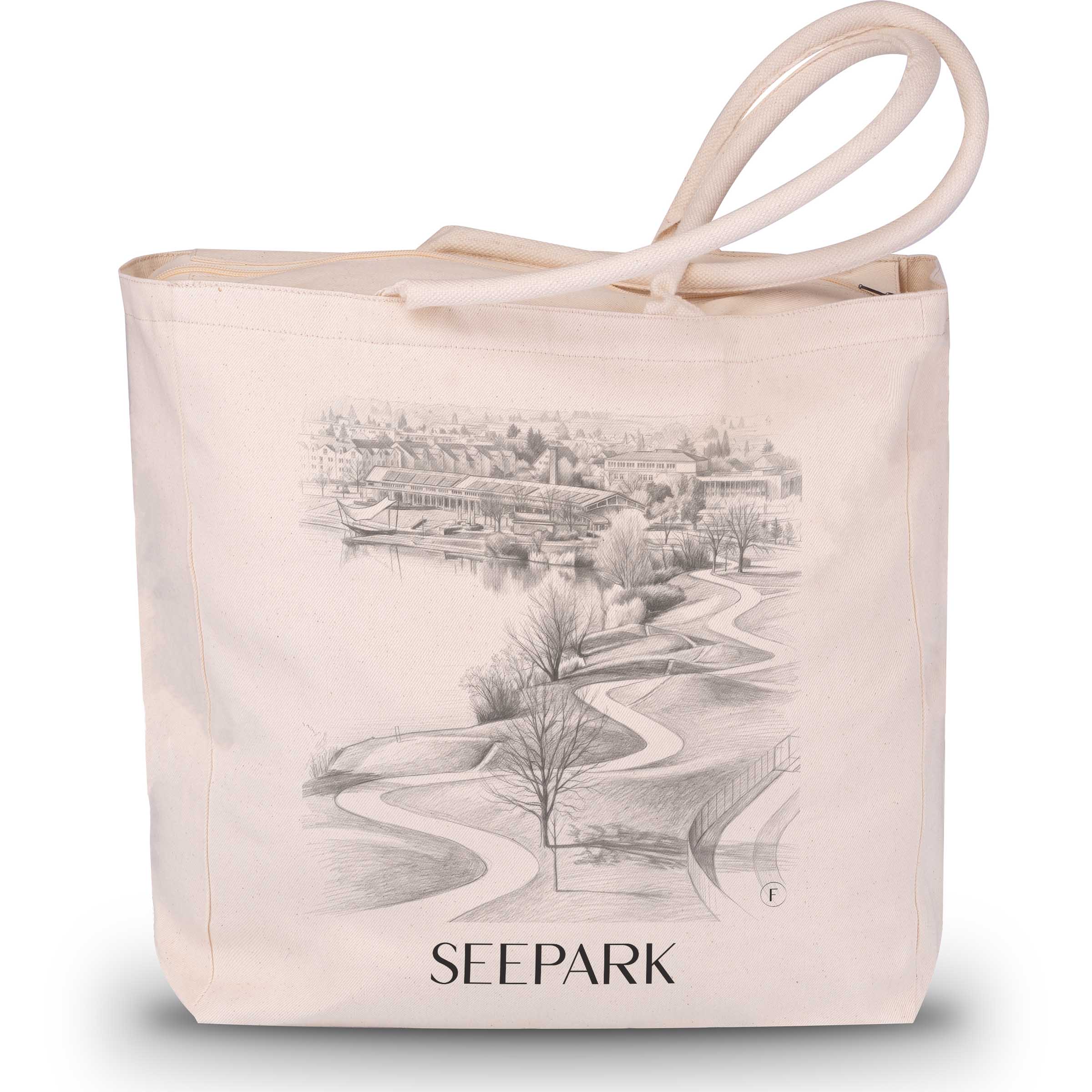 seepark-freiburg-deutschland-einkaufstasche-bleistift-zeichnung-drawing