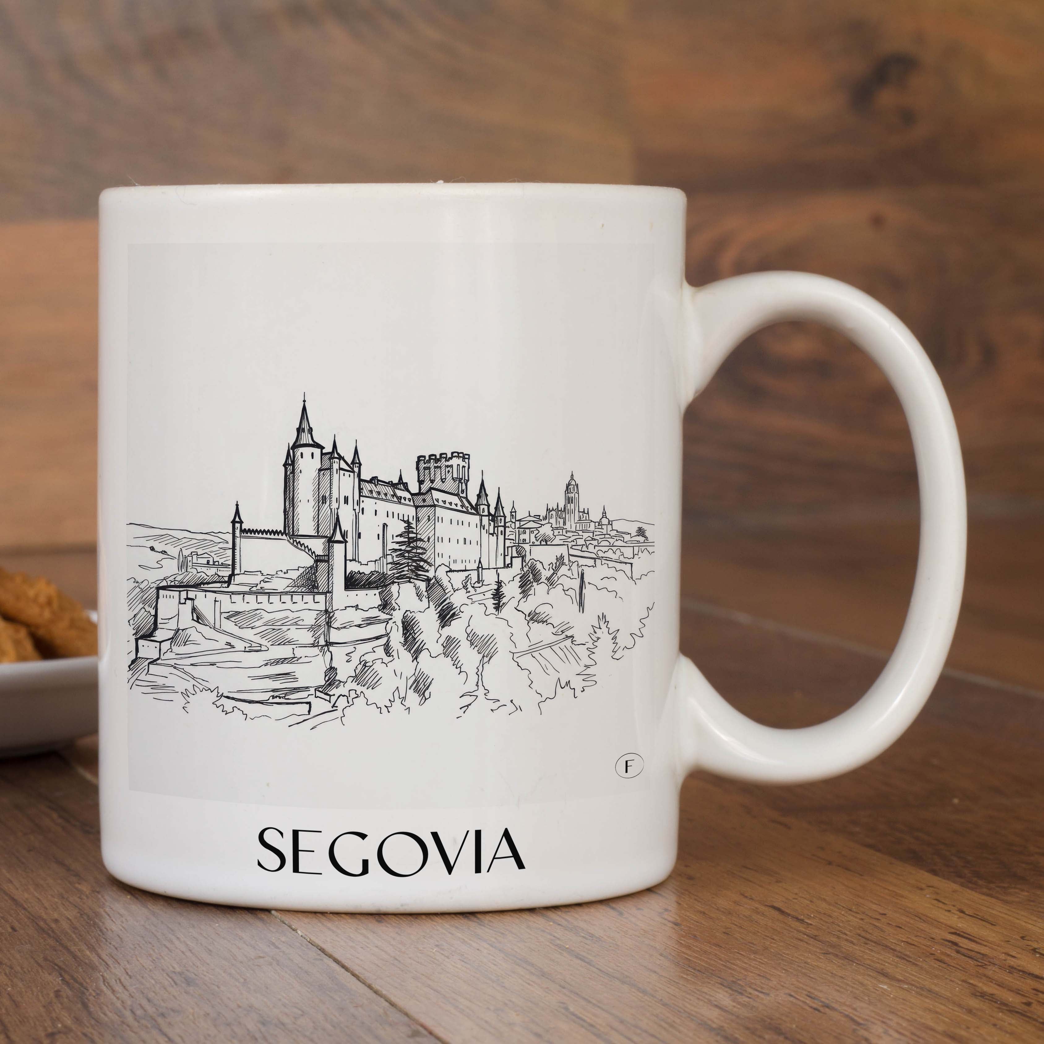 segovia-spanien-spanien-kaffeebecher-skizze