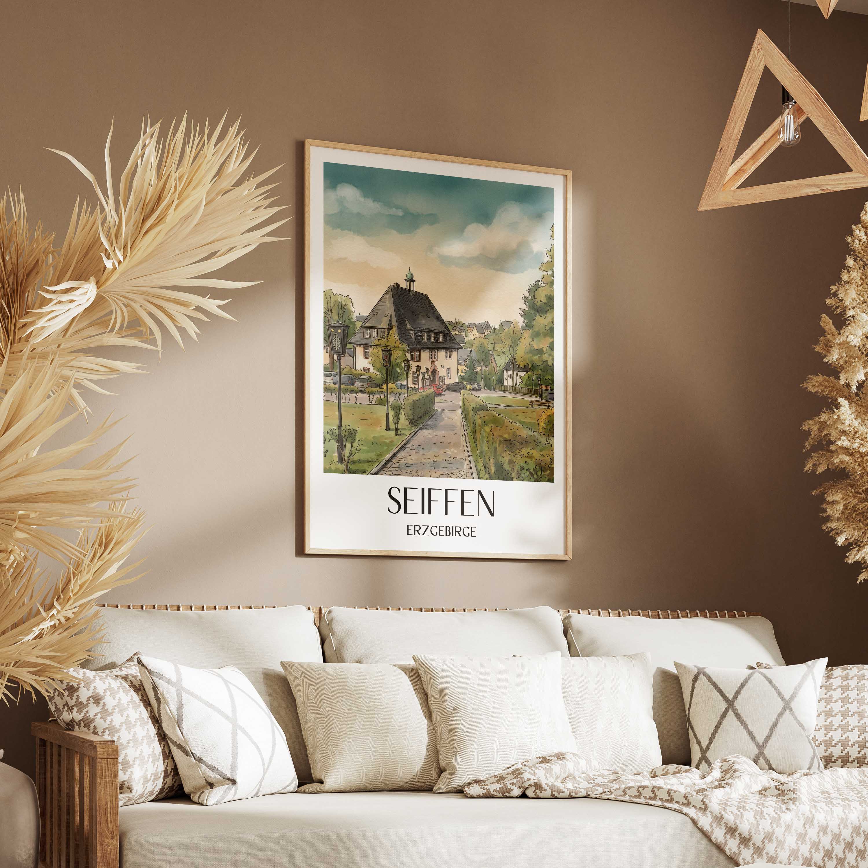 seiffen-erzgebirge-deutschland-poster-aquarell