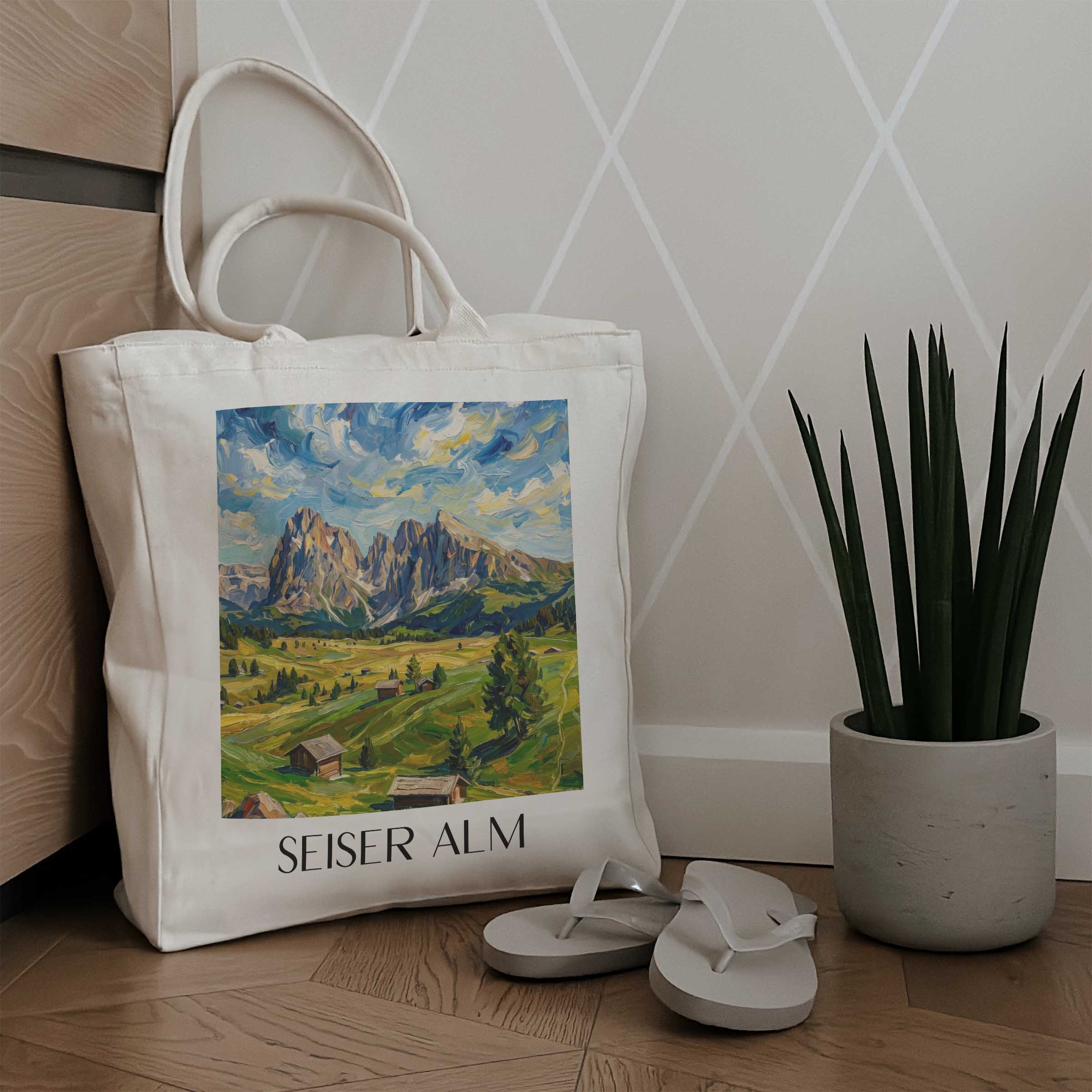 seiser-alm-dolomiten-italien-einkaufstasche-oil-painting-oelgemaelde