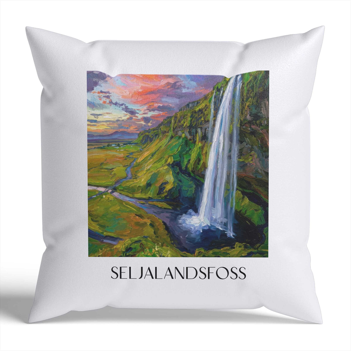 seljalandsfoss-island-island-kissenbezug-oil-painting-oelgemaelde