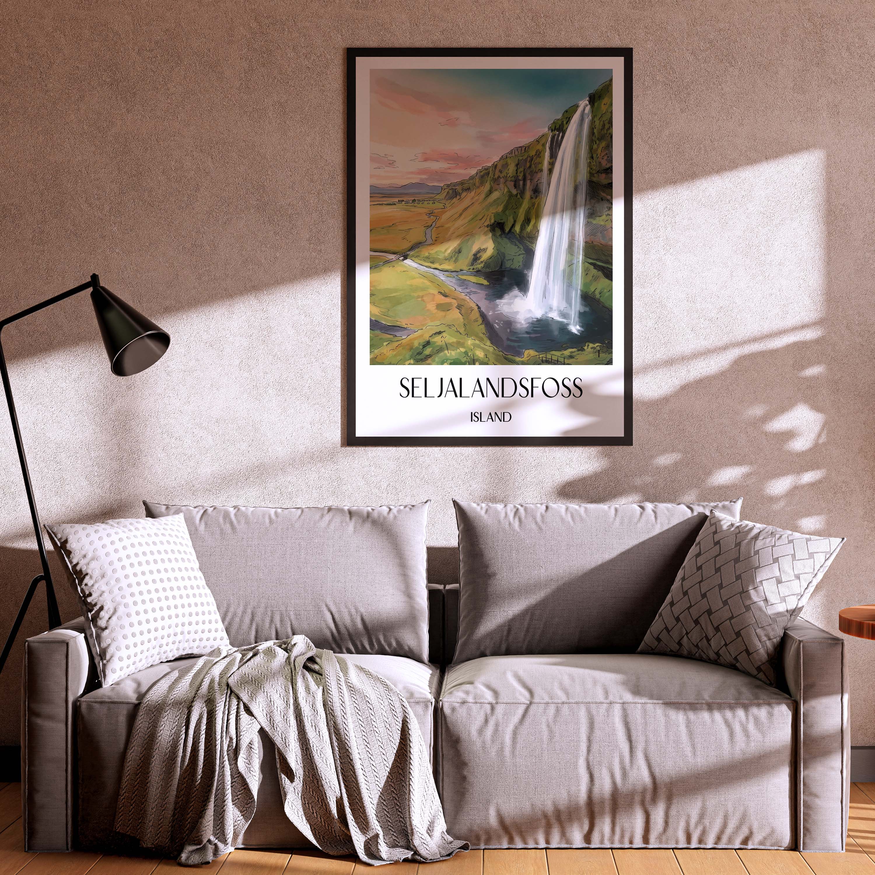 seljalandsfoss-island-poster-aquarell