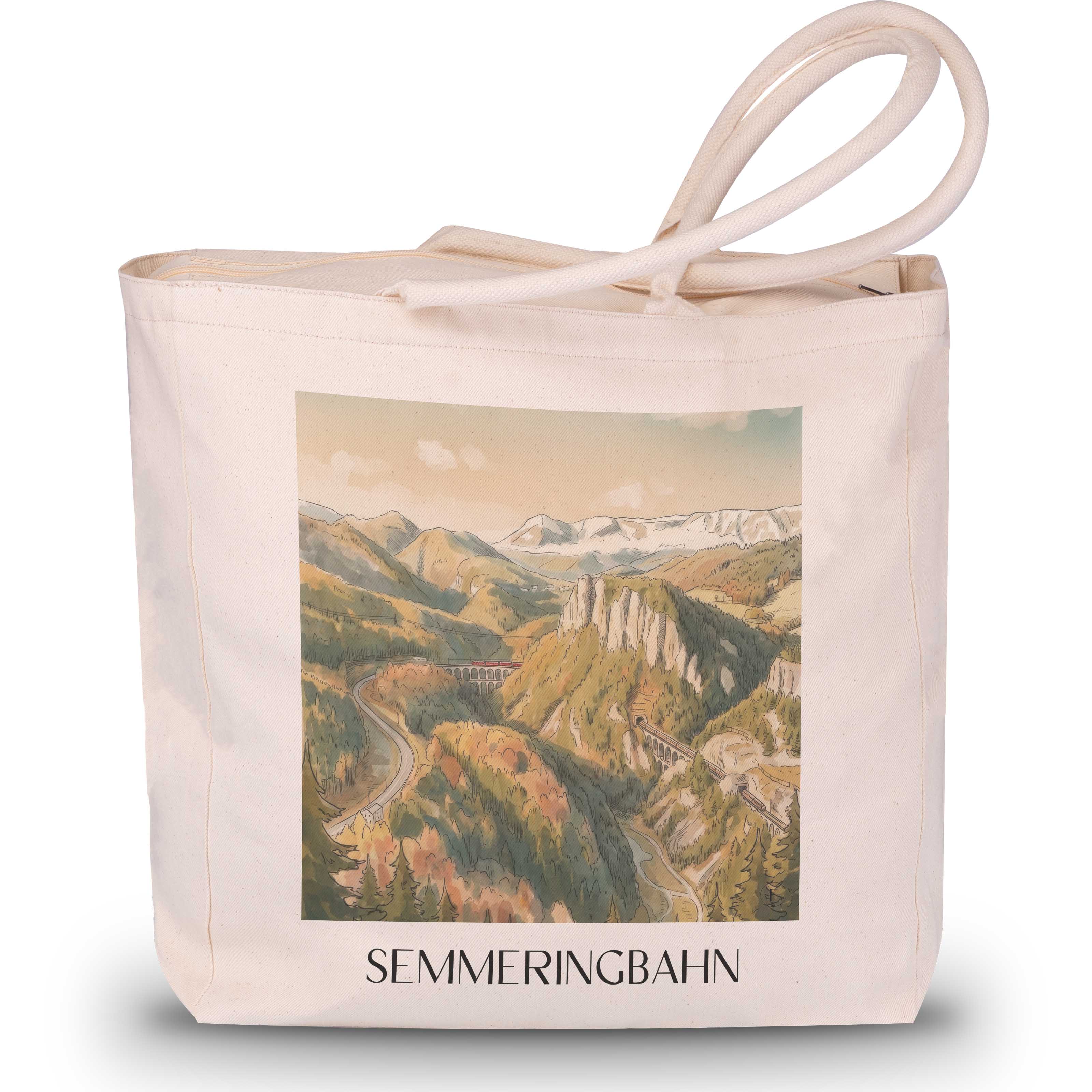 semmeringbahn-österreich-österreich-einkaufstasche-aquarell