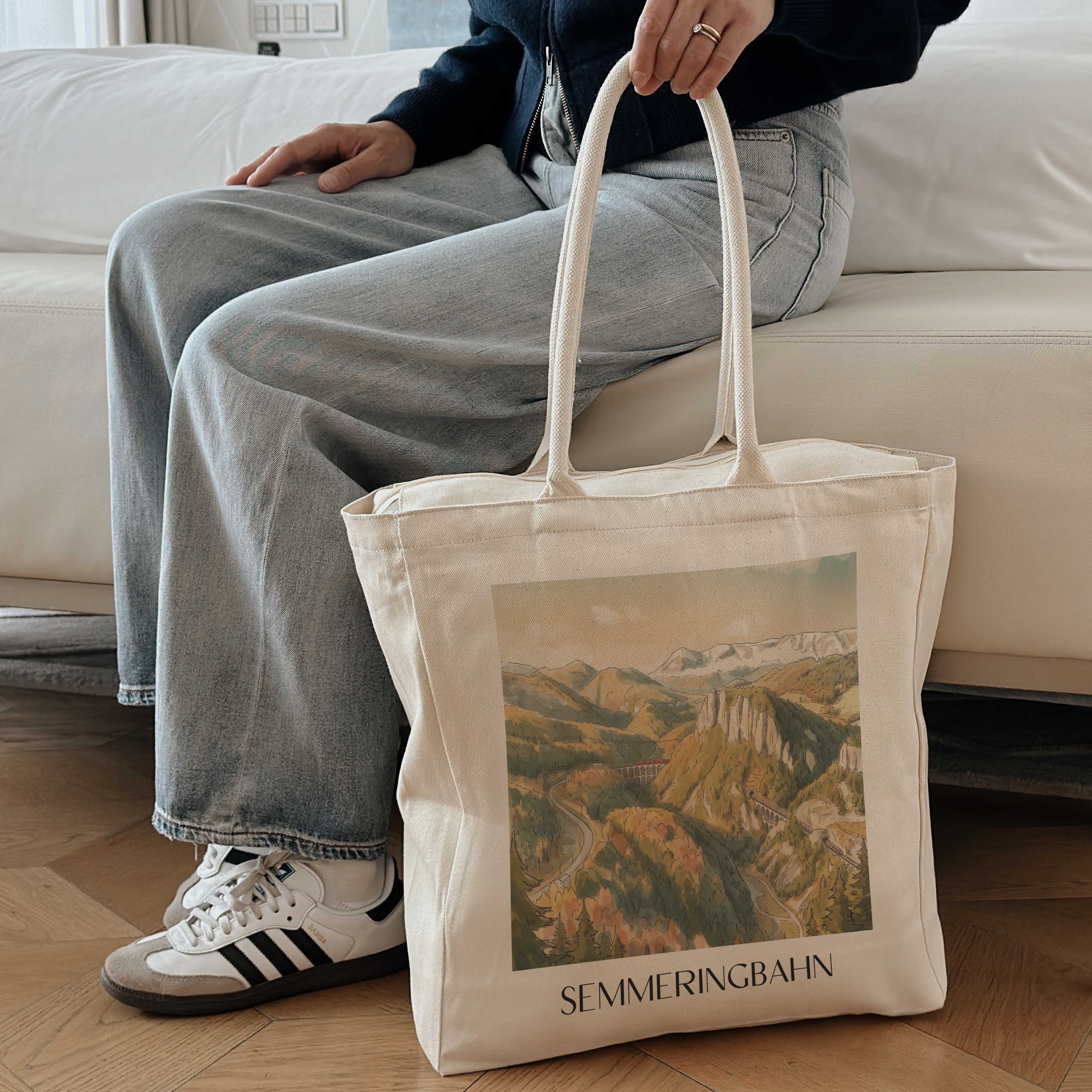 semmeringbahn-österreich-österreich-einkaufstasche-aquarell