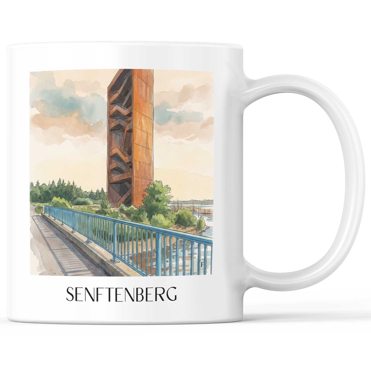 Senftenberg Kaffeebecher - Brandenburg - Deutschland Becher - Kaffeetasse im Aquarell Stil - favplace