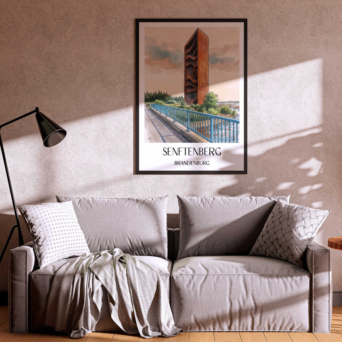 senftenberg-brandenburg-deutschland-poster-aquarell