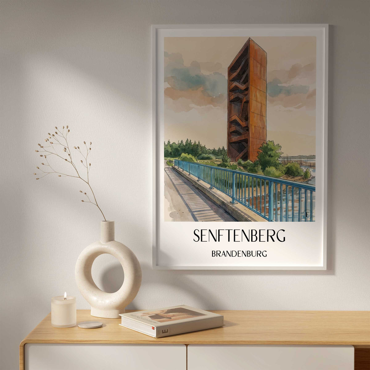 senftenberg-brandenburg-deutschland-poster-aquarell