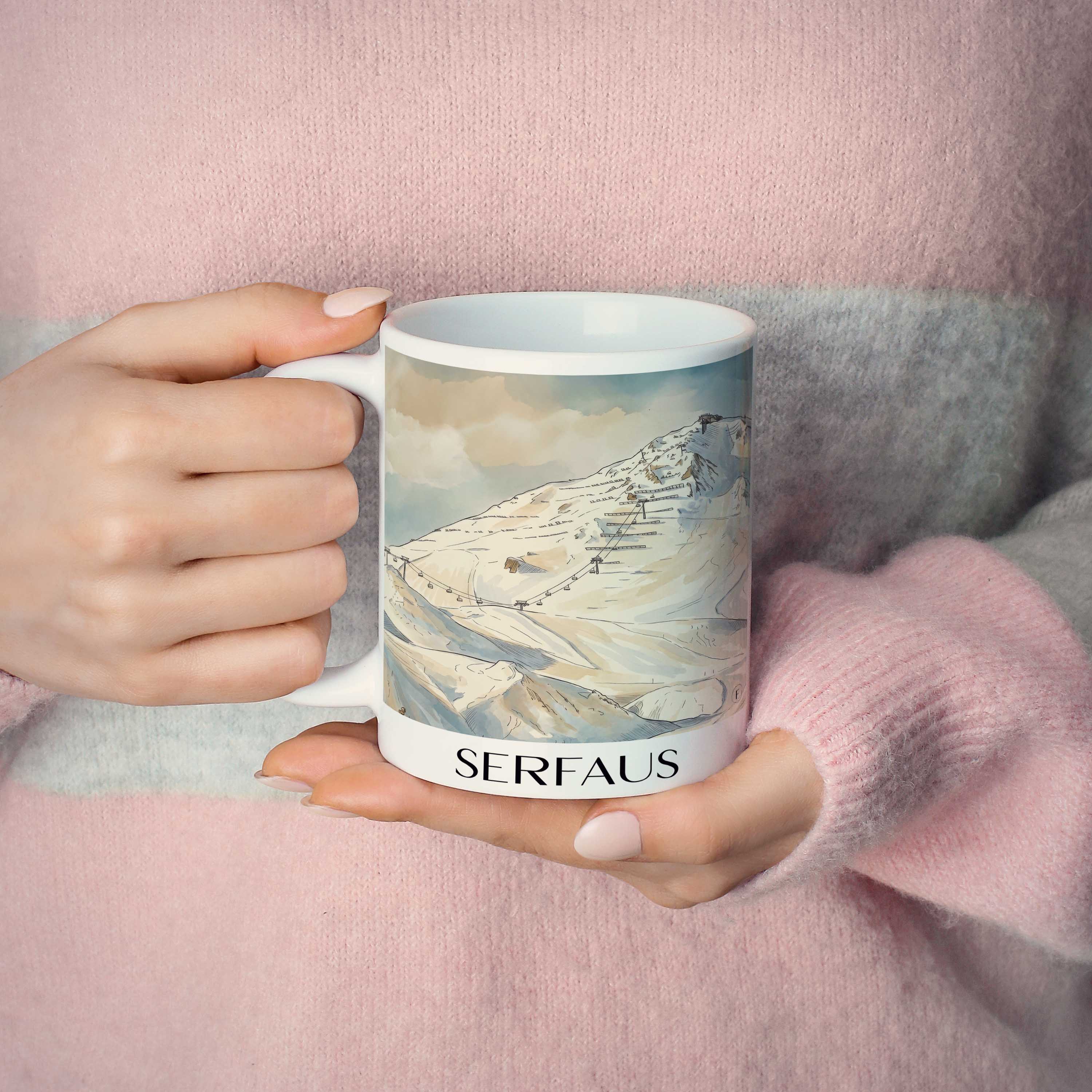 serfaus-tirol-österreich-kaffeebecher-aquarell