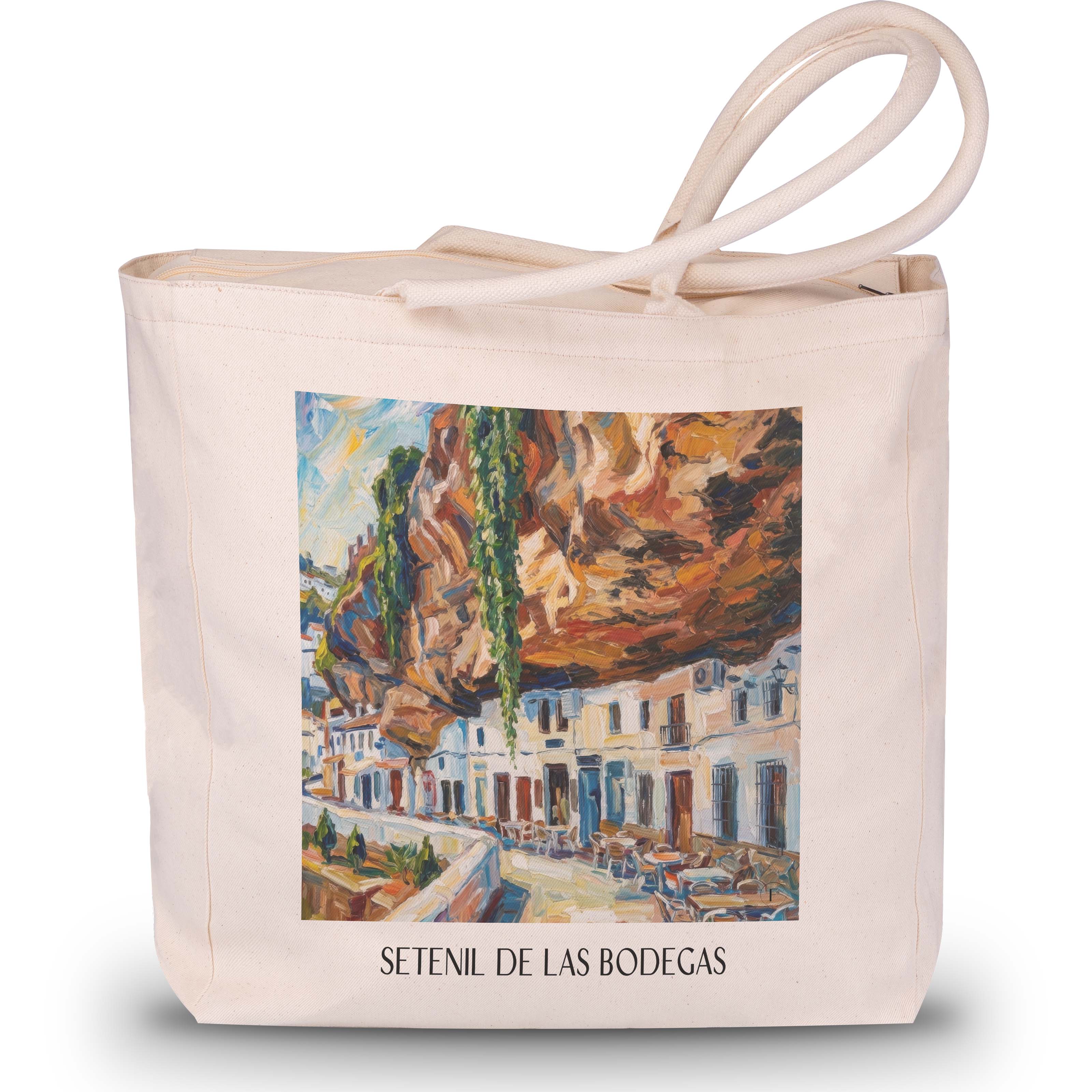 setenil-de-las-bodegas-spanien-spanien-einkaufstasche-oil-painting-oelgemaelde