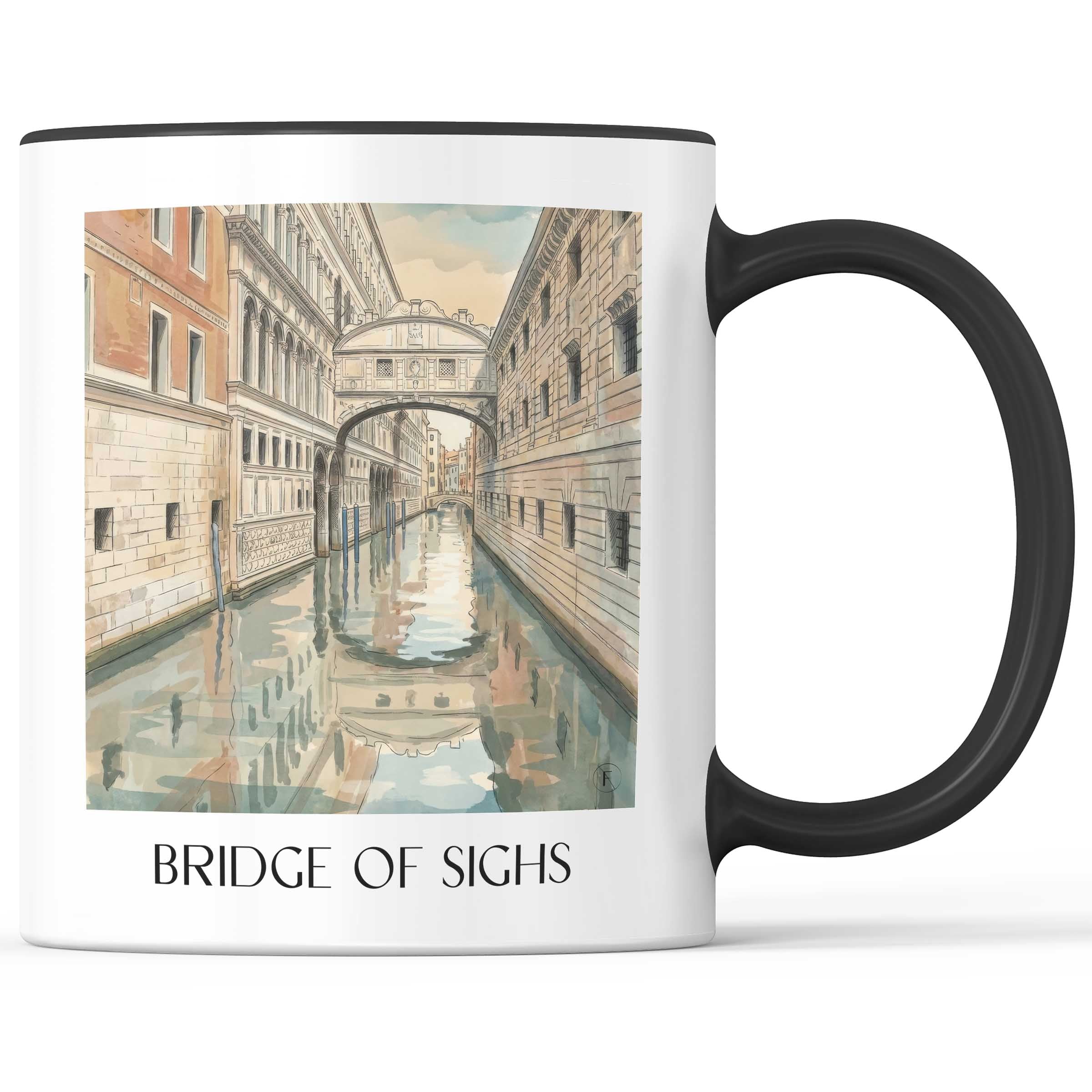 Seufzerbrücke Kaffeebecher - Venedig - Italien Becher - Kaffeetasse im Aquarell Stil - favplace