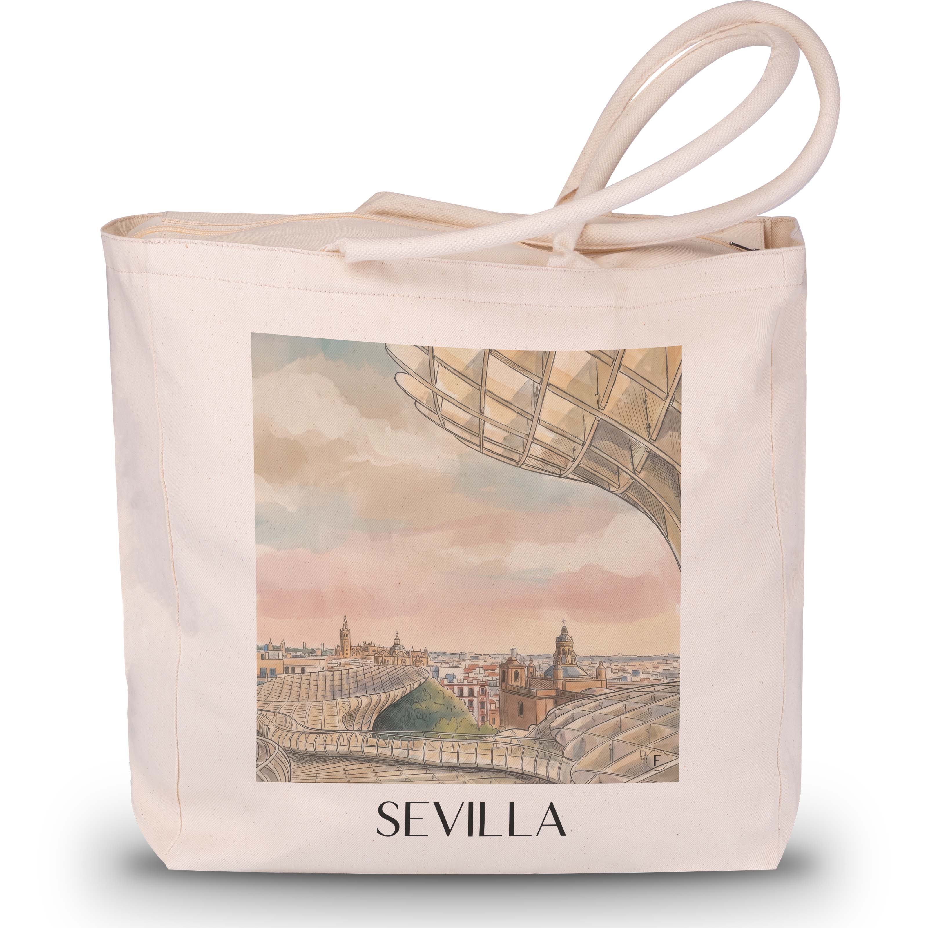 sevilla-spanien-spanien-einkaufstasche-aquarell